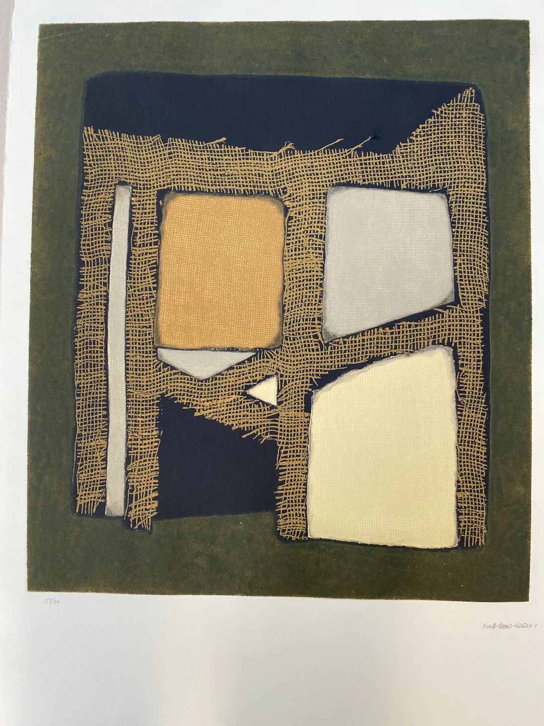 Conrad MARCA-RELLI - Composition 6, 1977 - Gravure signée au crayon