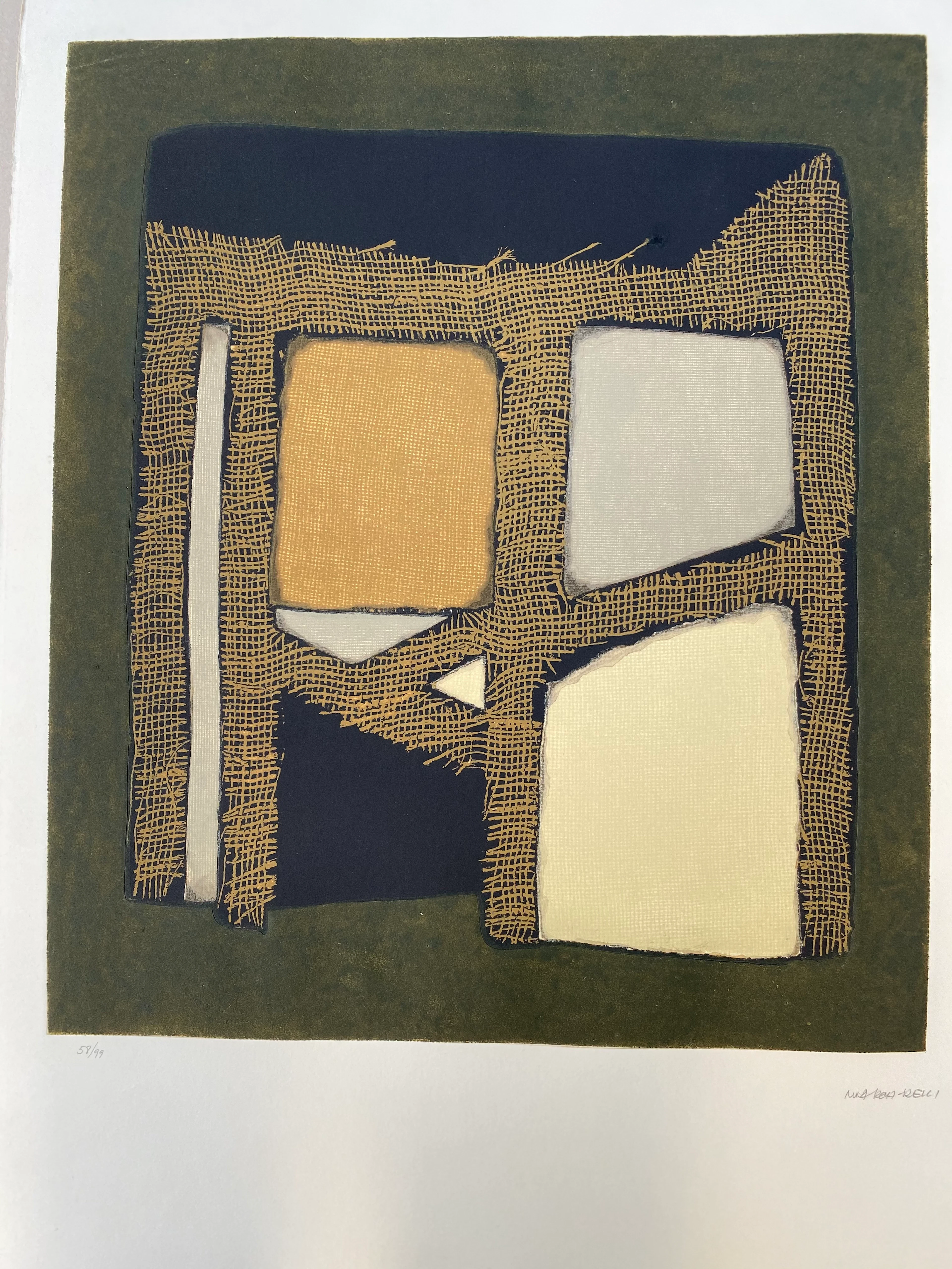 Conrad MARCA-RELLI - Composition 6, 1977 - Gravure signée au crayon