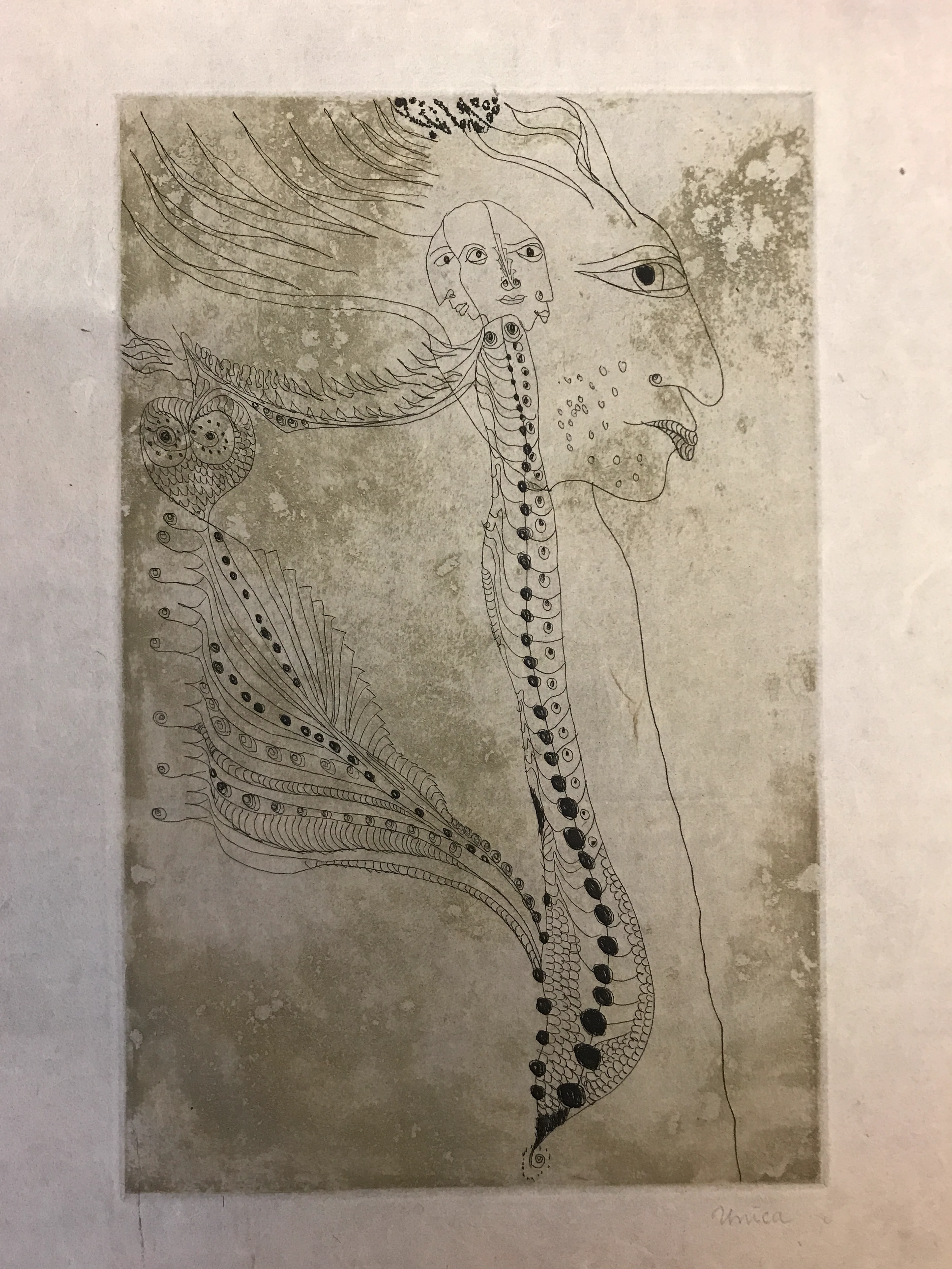 Unica ZÛRN - Oracles et spectacles #6, 1967 - Gravure signée au crayon