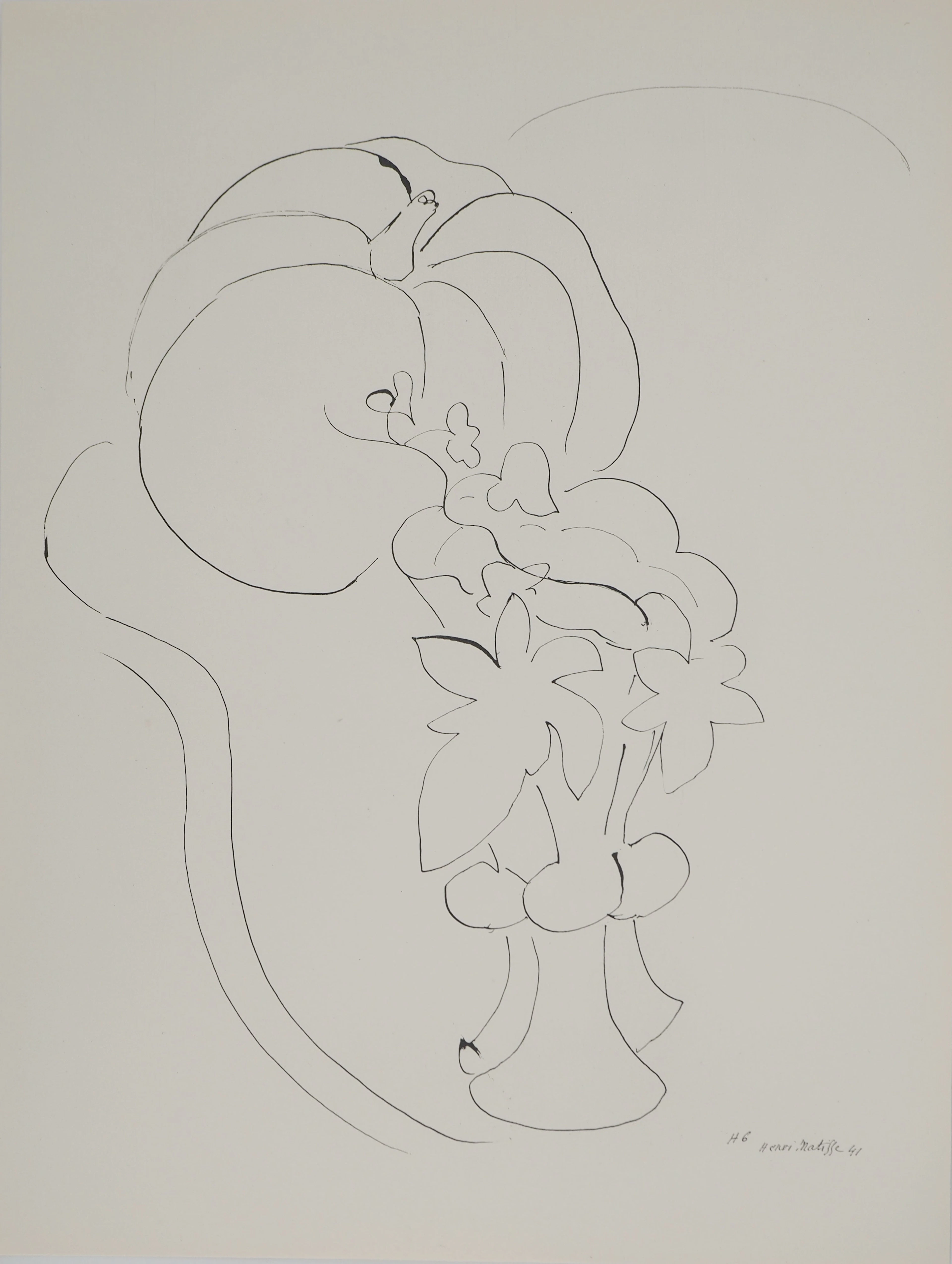Henri MATISSE : Etude de citrouille, Lithographie signée