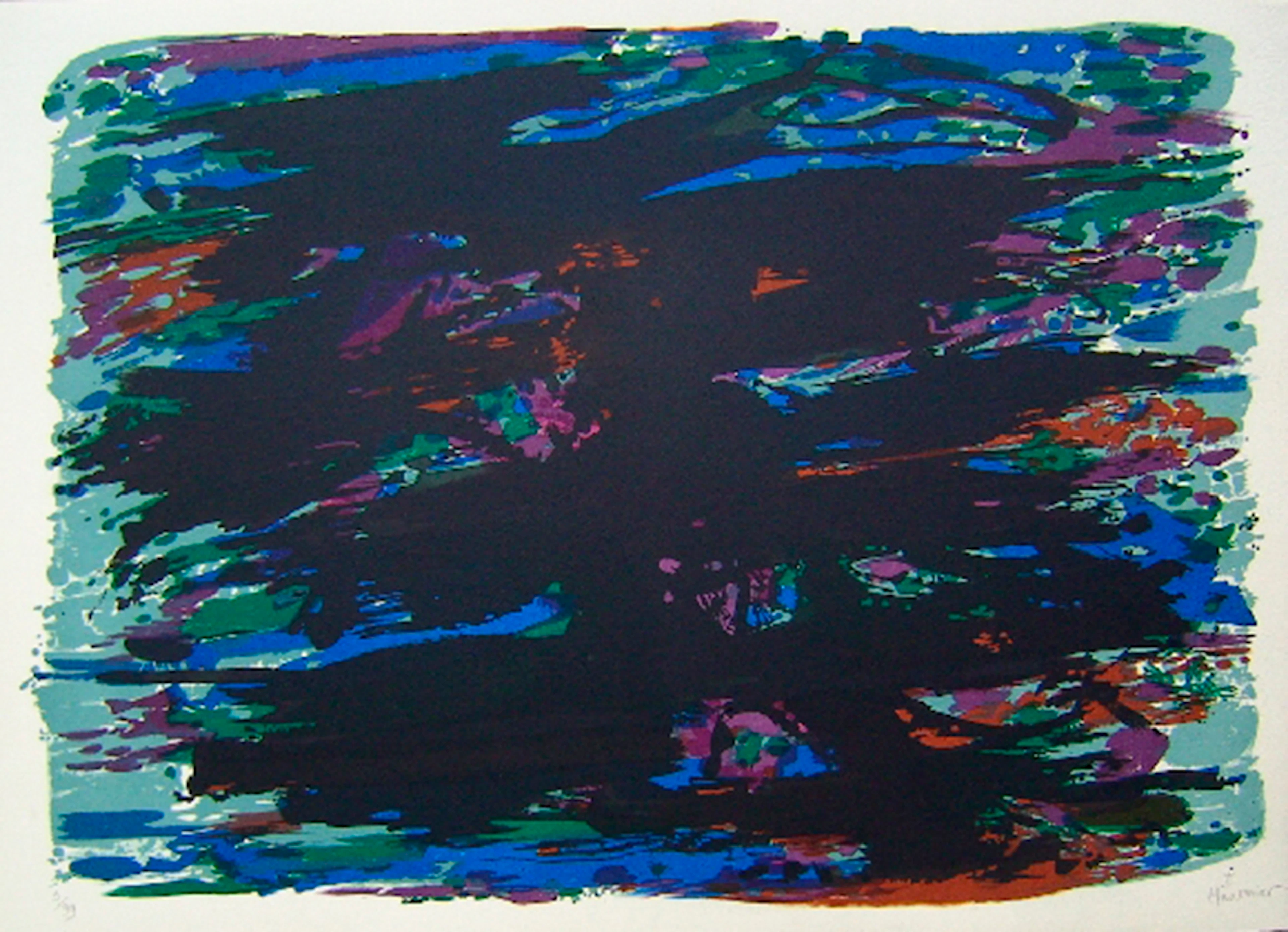 Alfred MANESSIER - Suite de Pâques, Le Jardin des Oliviers, 1978, lithographie