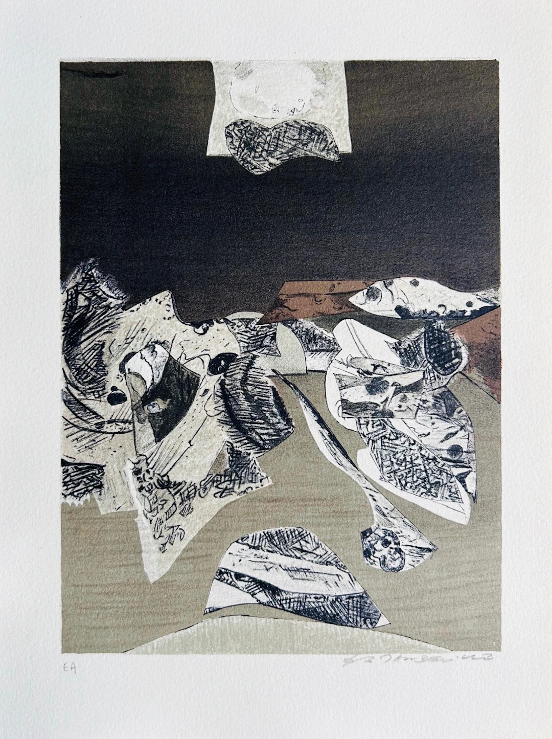 Bernard MANDEVILLE - Sans-titre, 1978 - Lithographie originale signée au crayon