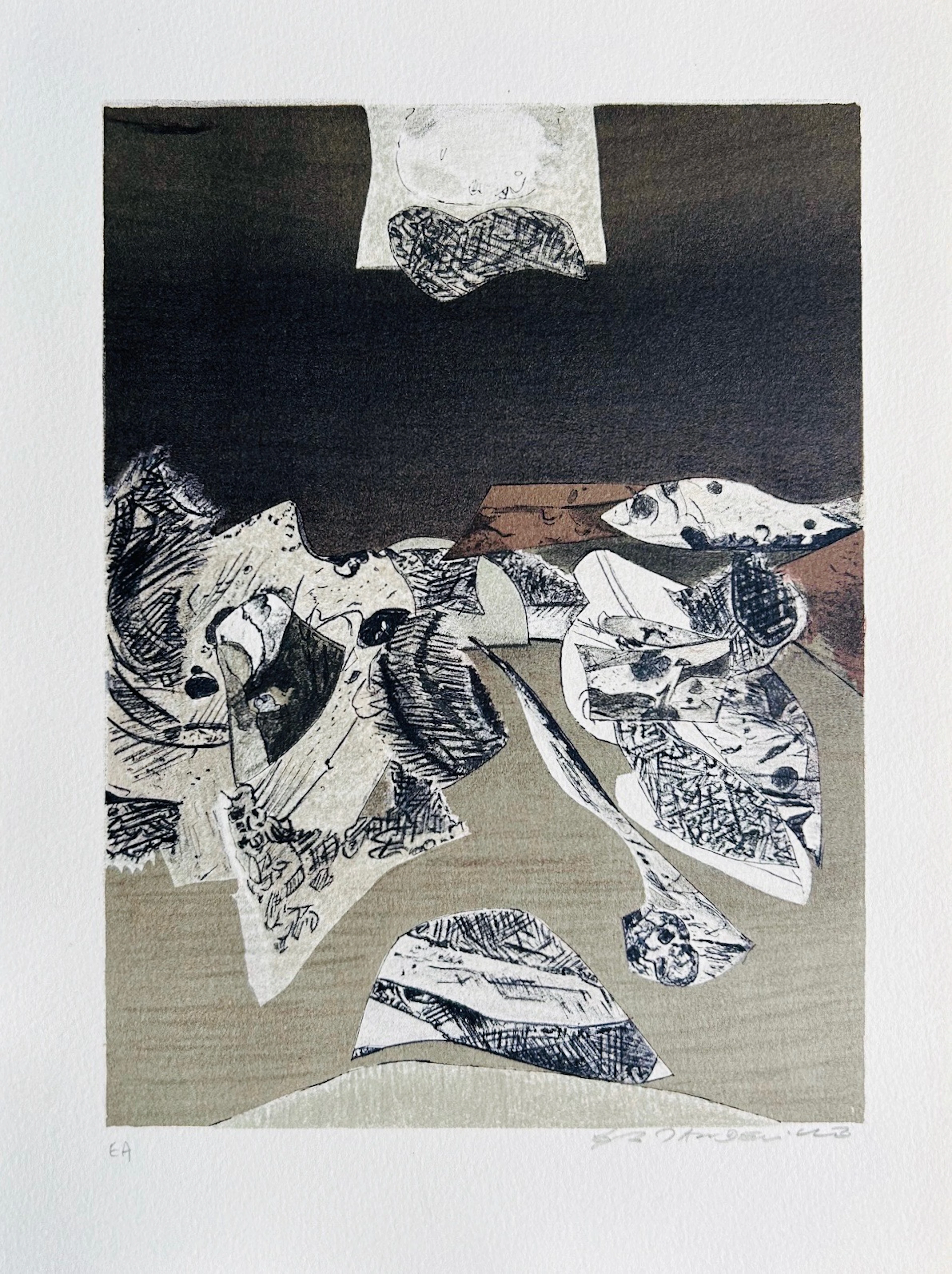 Bernard MANDEVILLE - Sans-titre, 1978 - Lithographie originale signée au crayon