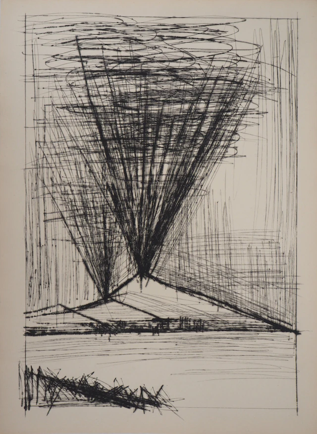 Bernard BUFFET - L’éruption du Vésuve - Gravure originale