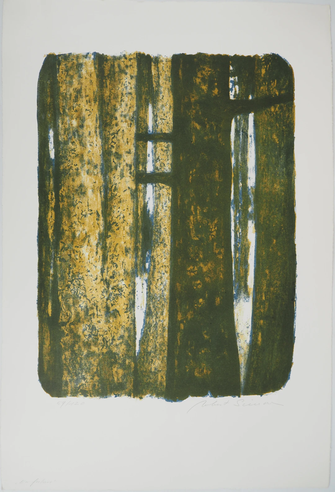 Robert SIMON En futaie, 1970 - Lithographie originale signée