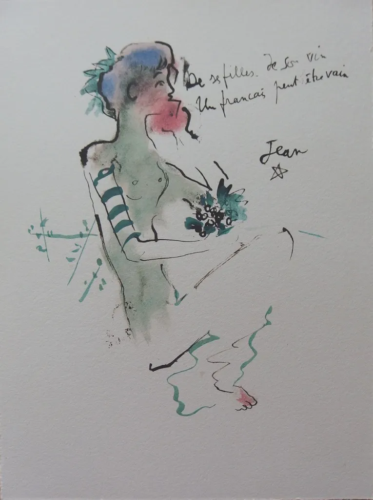 Jean COCTEAU : Ephèbe - Lithographie signée