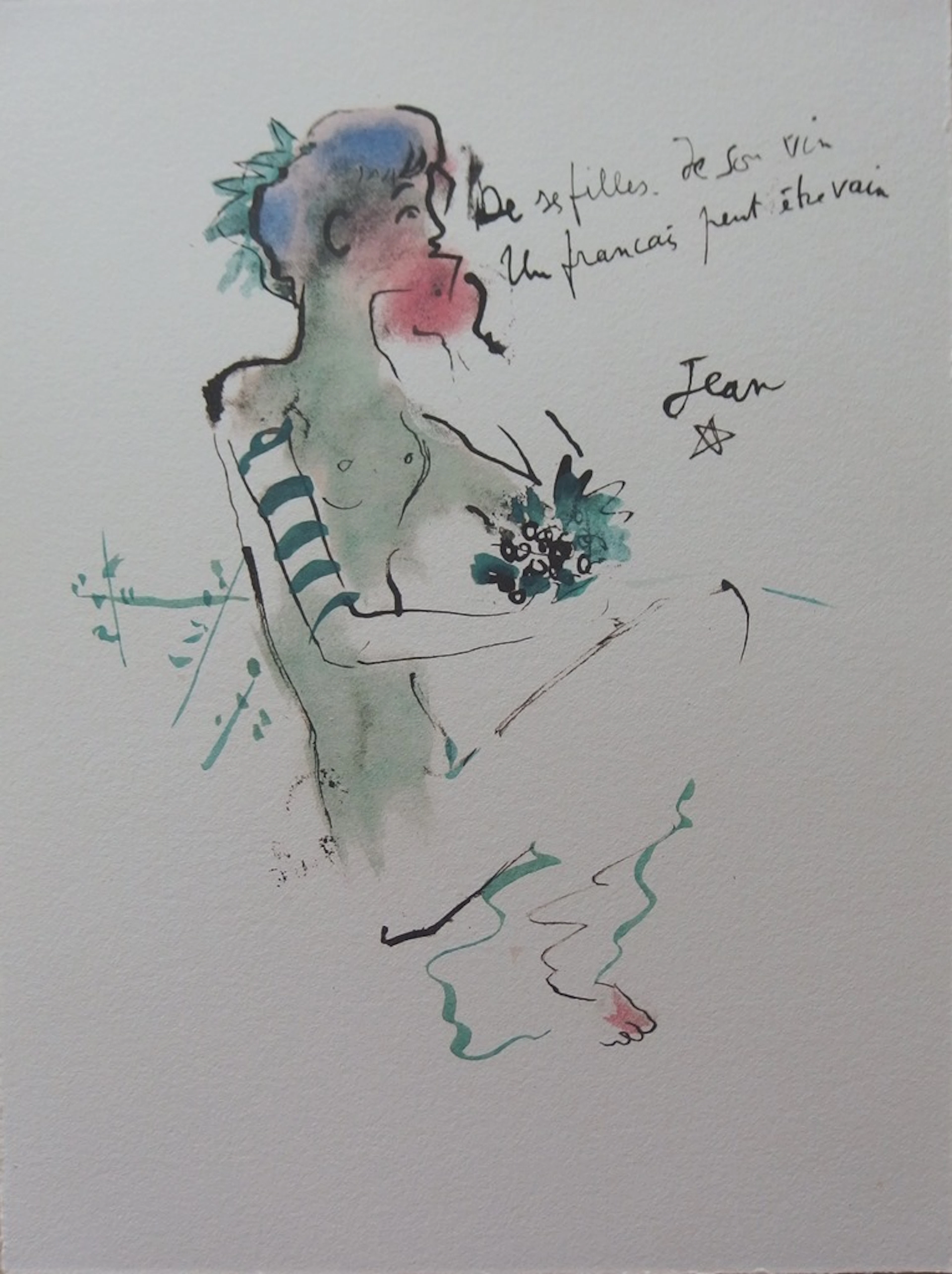 Jean COCTEAU : Ephèbe - Lithographie signée