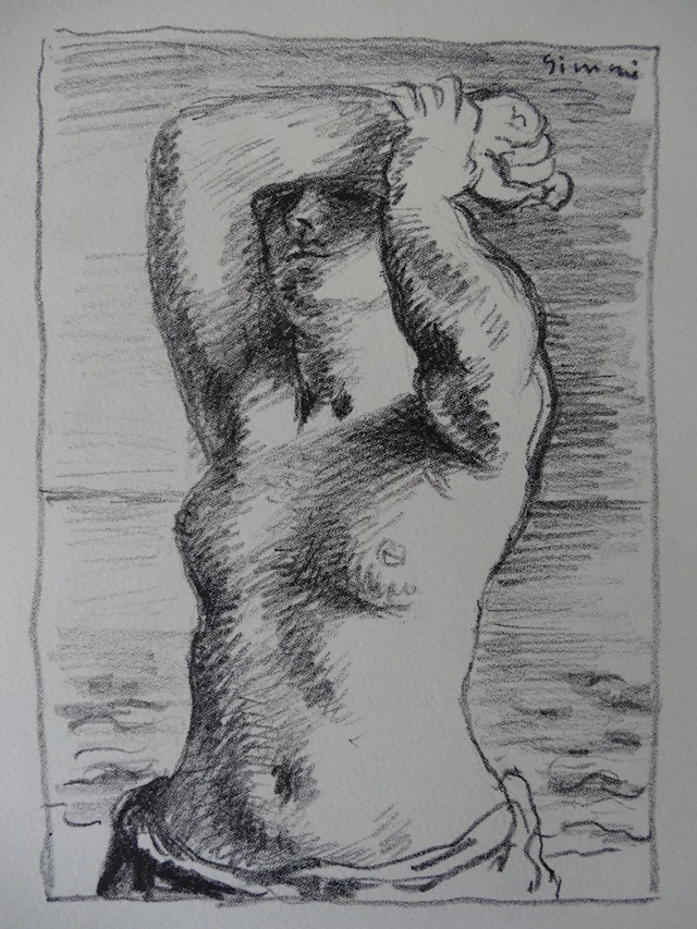 Wilhelm GIMMI : Arianne - Lithographie originale Signée, 1930