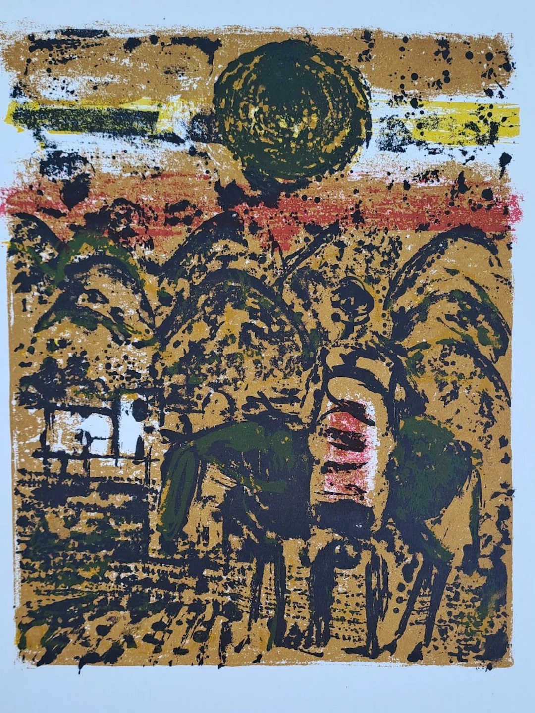 Paul Guiramand - Soleil vert - Lithographie originale