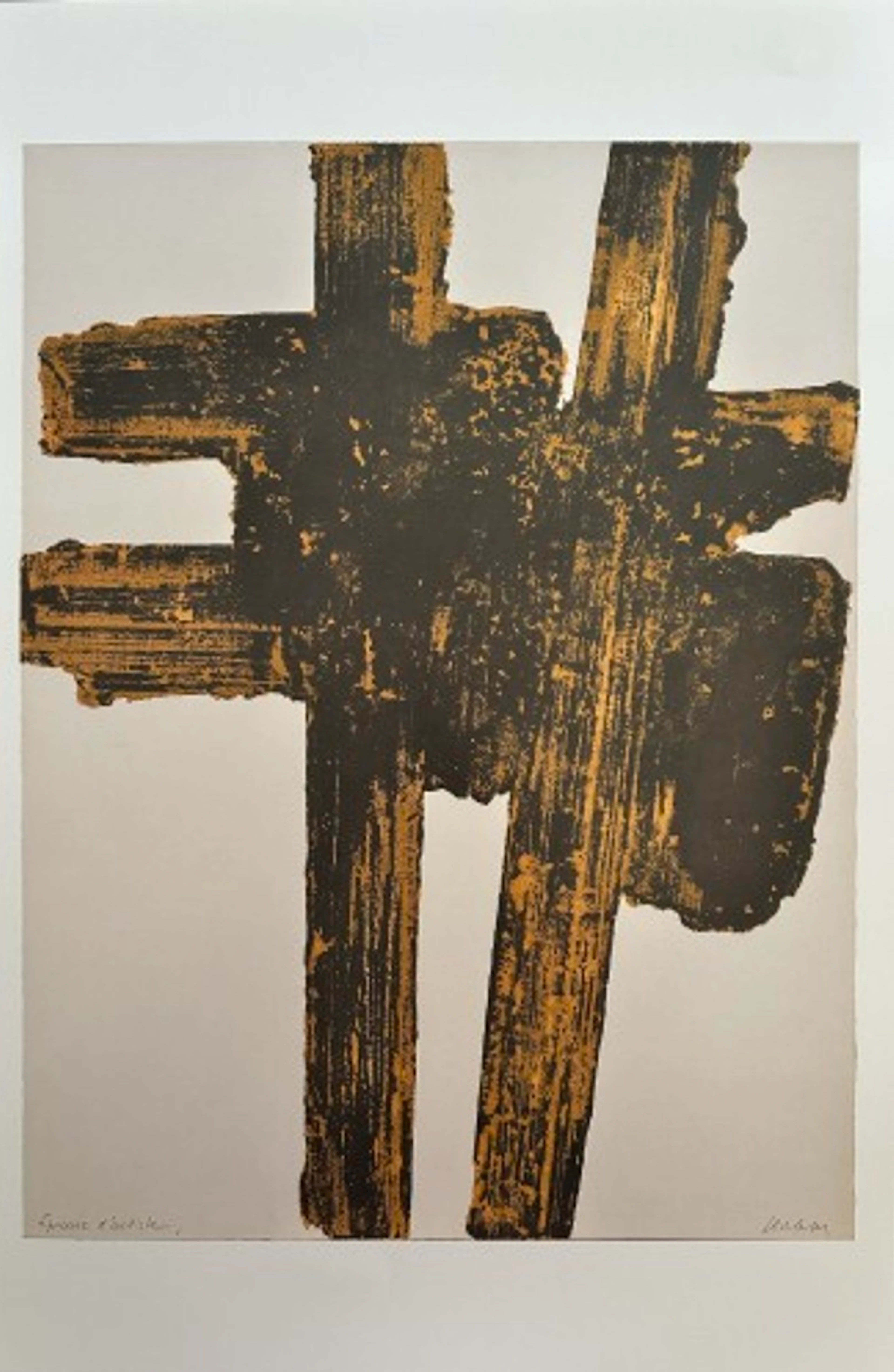 Pierre Soulages (d’après) - Affiche d’après l’eau forte N°XVIII -