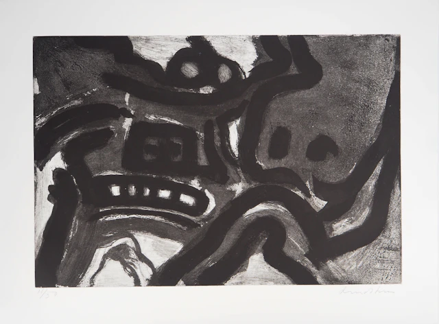 Bengt LINDSTROM : Symboles abstraits, Gravure originale signée