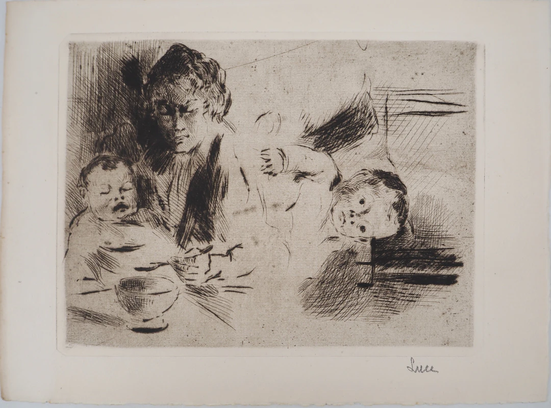 Maximilien LUCE - Maternité : le repas et le coucher de l'enfant Vers