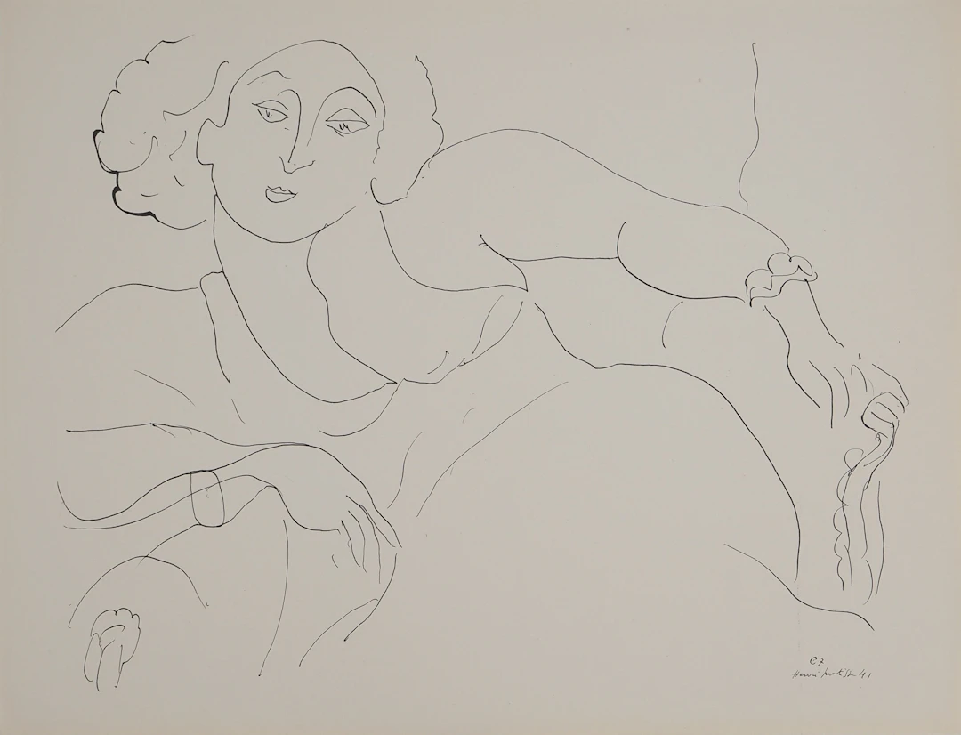 Henri MATISSE : Sourire en coin, Lithographie signée