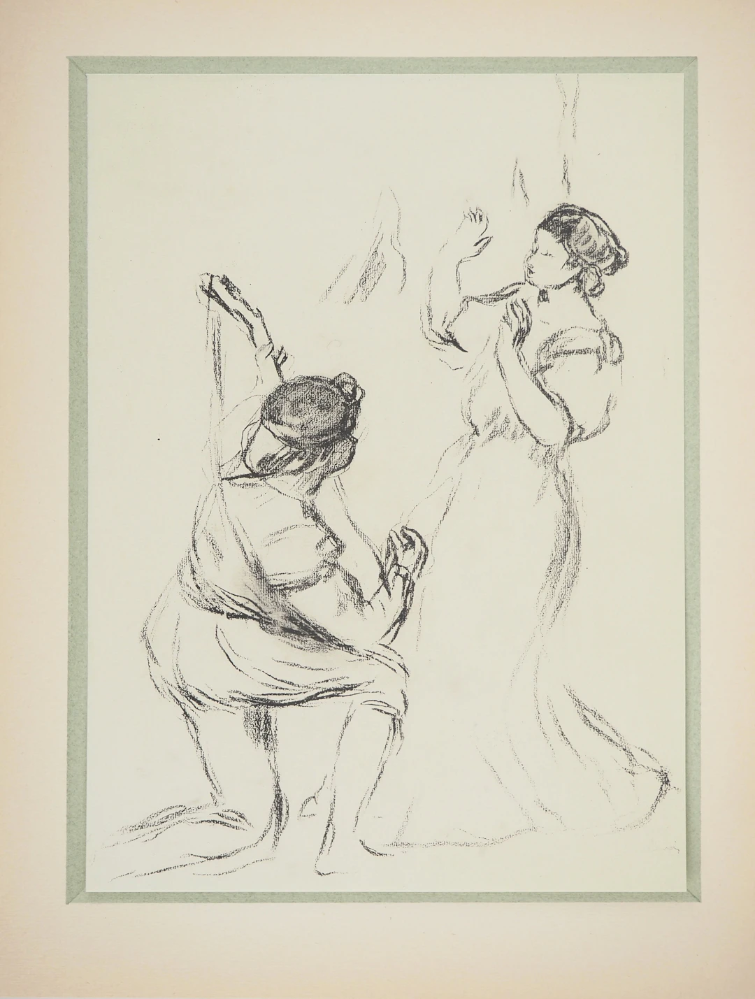 Pierre Auguste RENOIR : Sérénade, Lithographie et pochoir signée