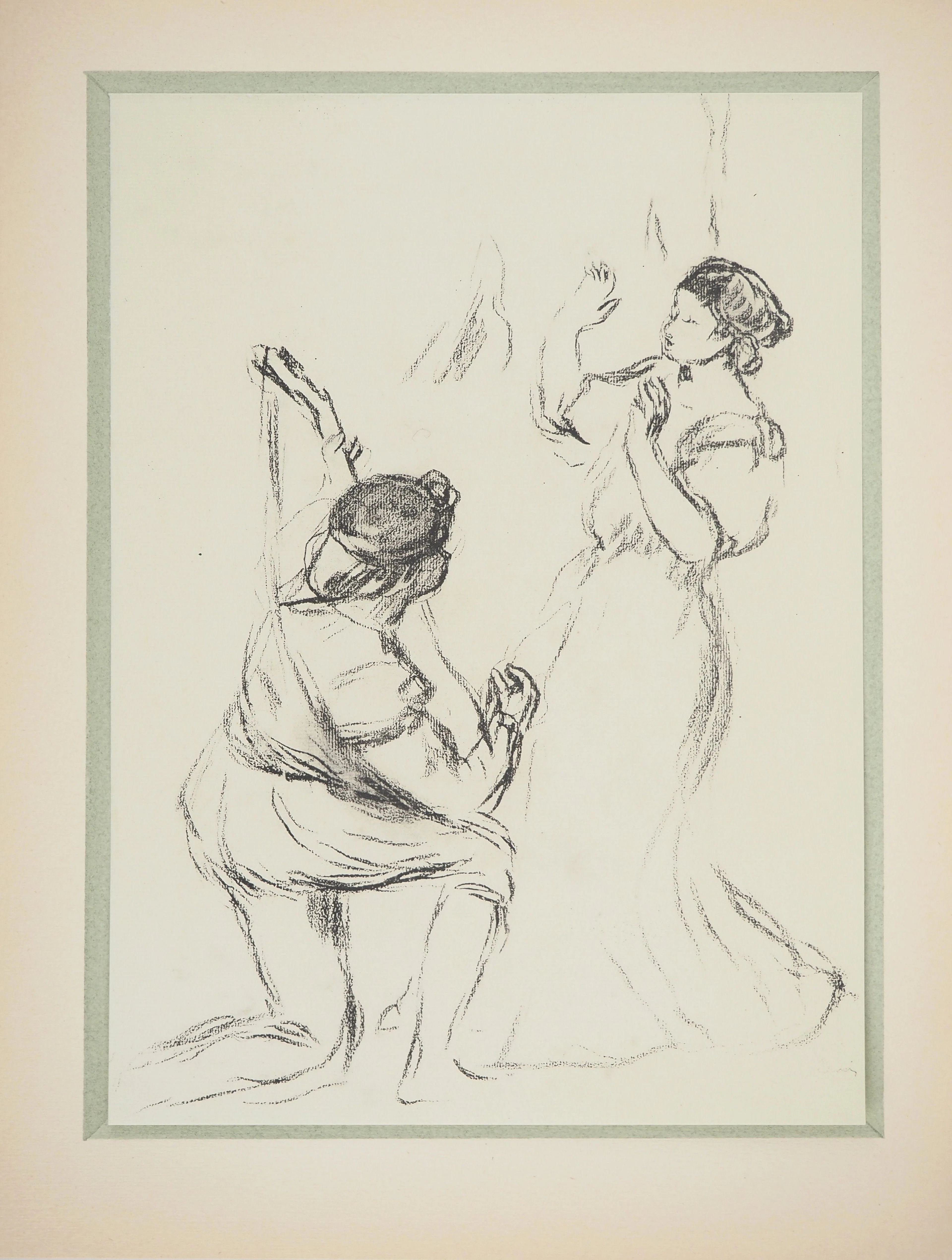 Pierre Auguste RENOIR : Sérénade, Lithographie et pochoir signée