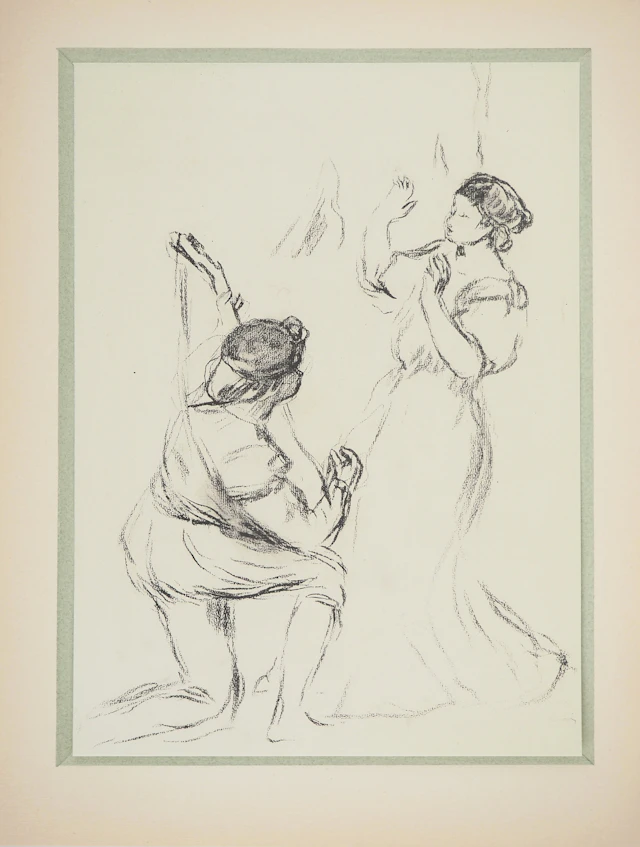 Pierre Auguste RENOIR : Sérénade, Lithographie et pochoir signée