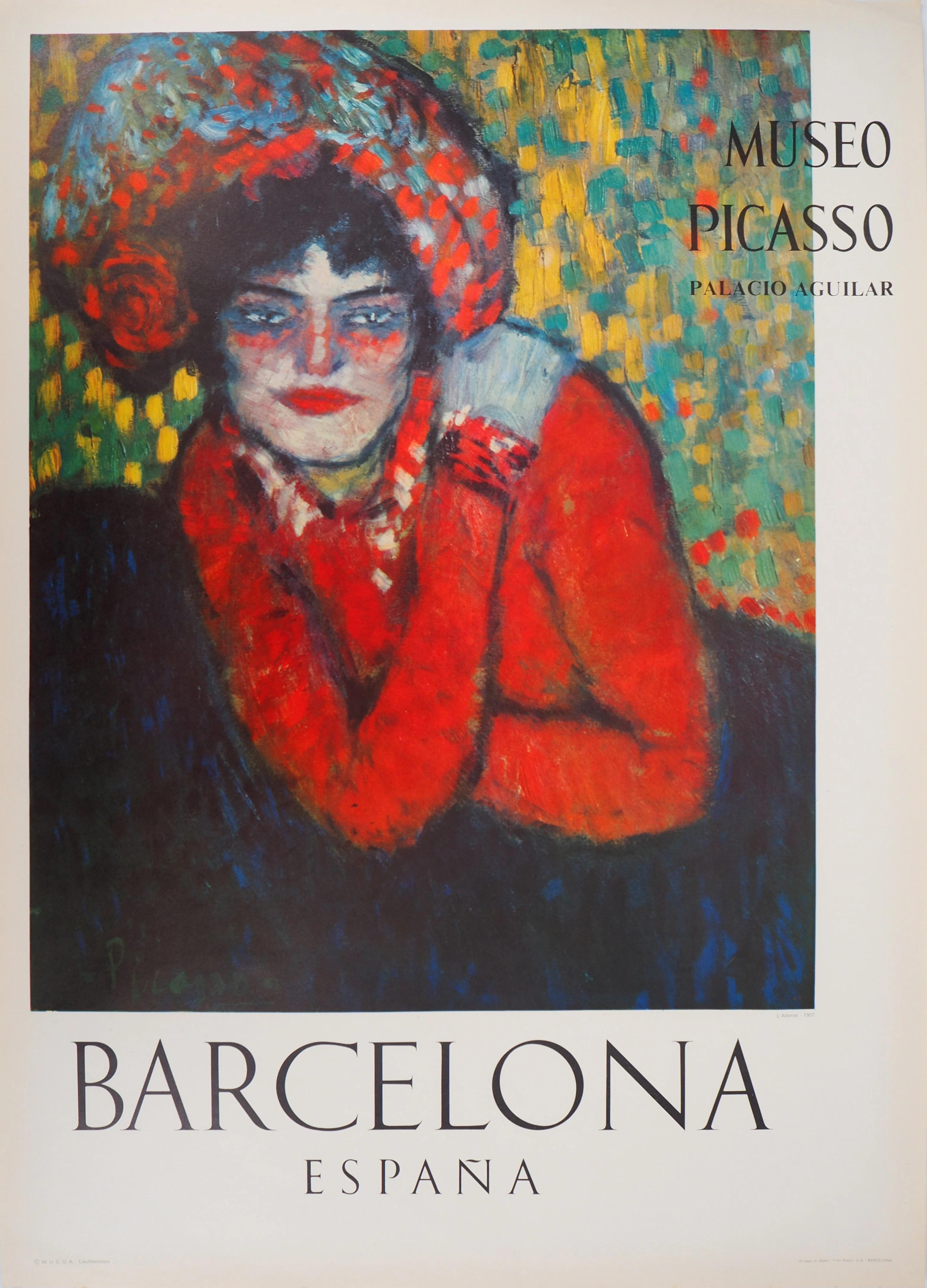 Pablo PICASSO : L’attente, Affiche originale d’époque