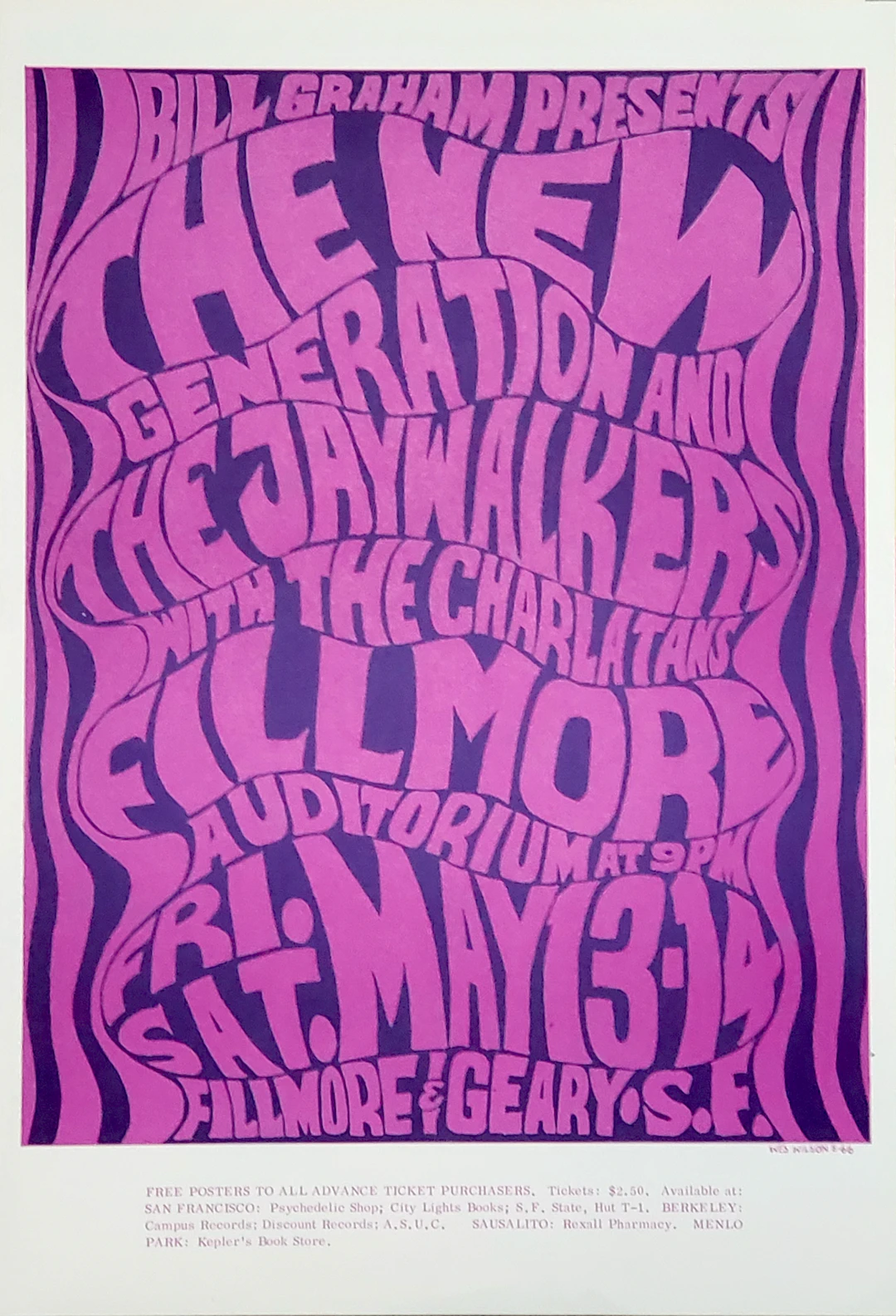 Wes Wilson, New Generation, lithographie, 1966