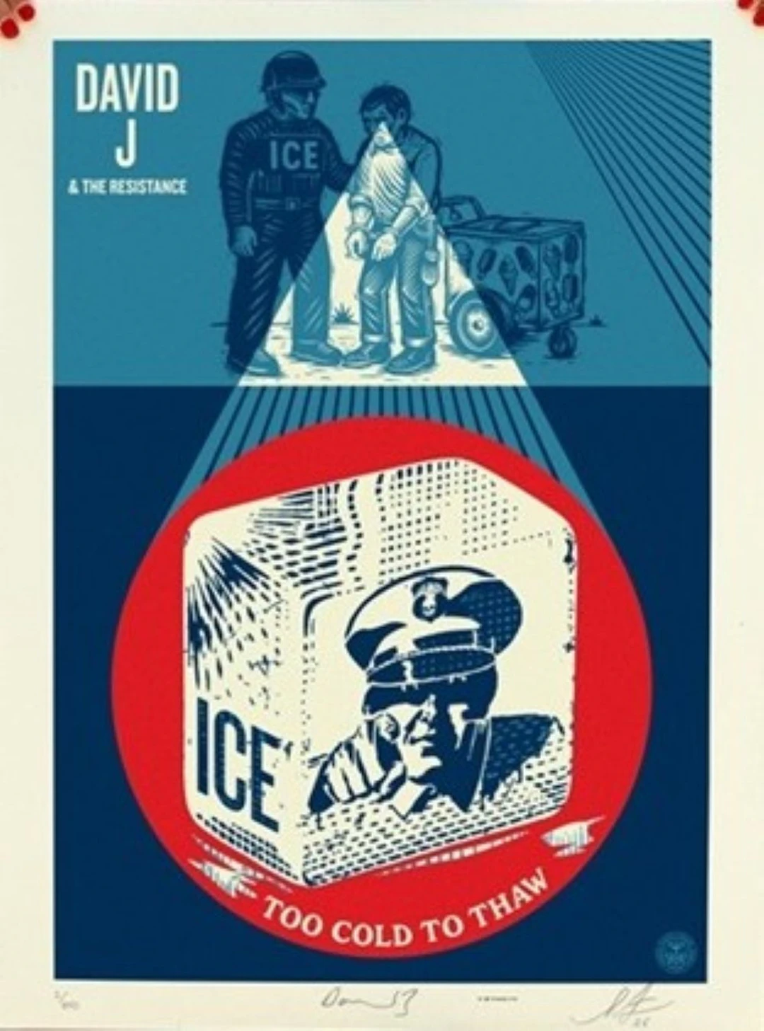 Shepard FAIREY (Obey) - ICE Too Cold to Thaw - Sérigraphie signée et numérotée