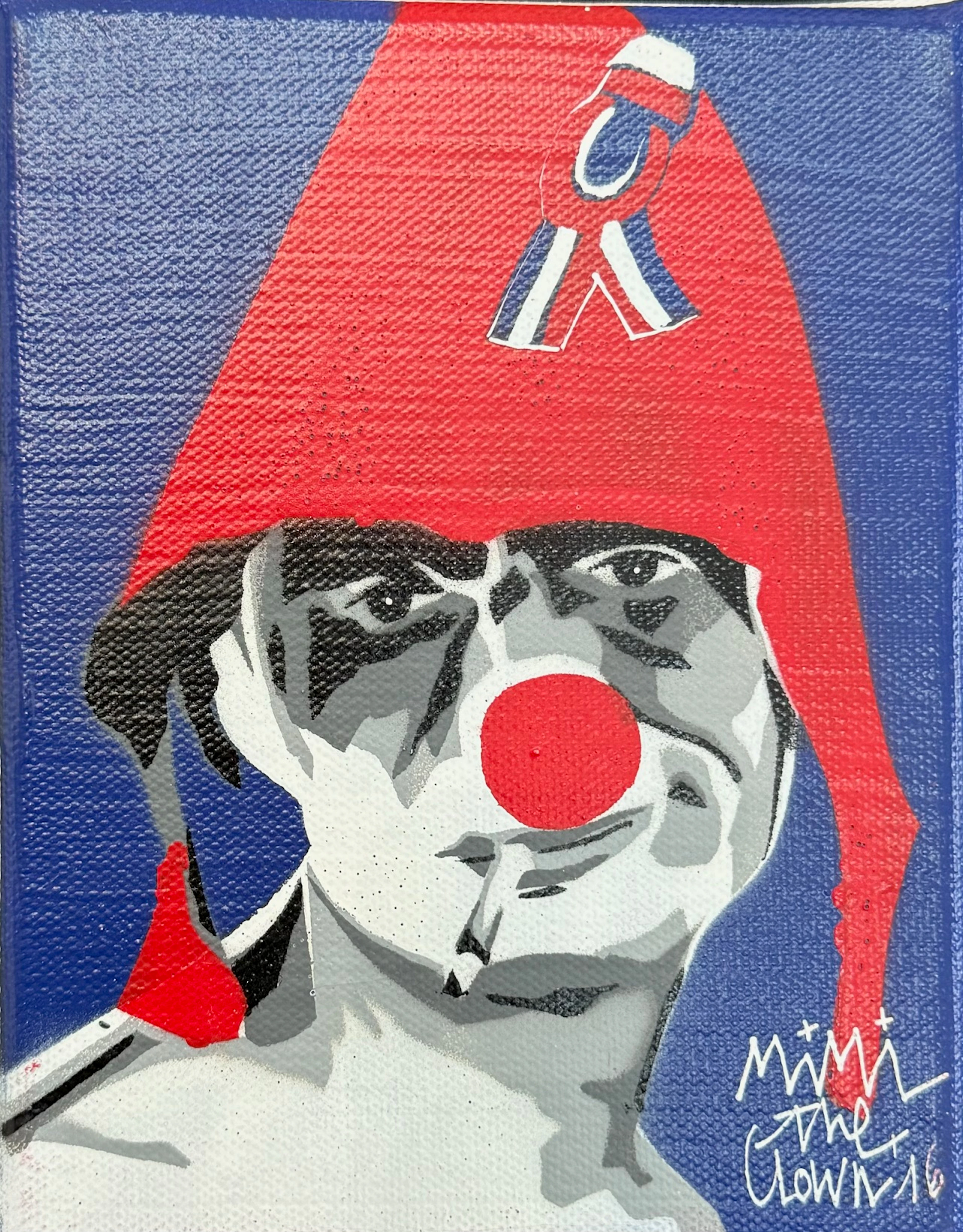 Mimi the Clown- Photo de profil - 2020 - Pochoir sur toile - Signé