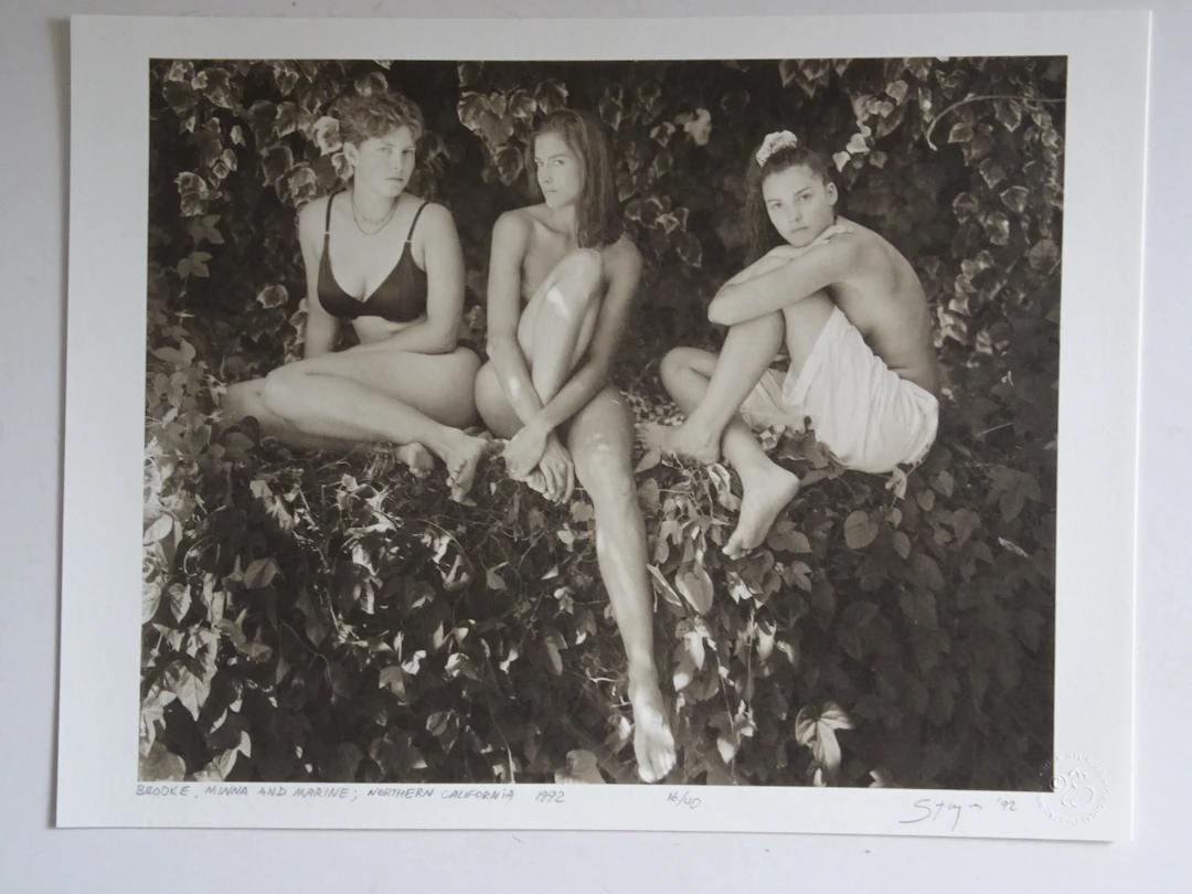 Photographie de Jock Sturges - Brooke, Munna et Marine, 1992, signée
