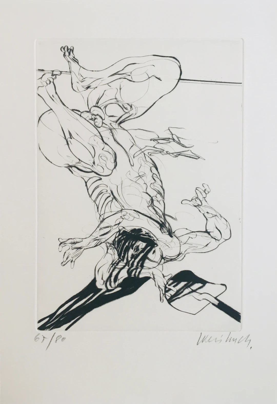 Claude WEISBUCH - "Lettre au Docteur Dermeste" - 1975 - Pointe sèche