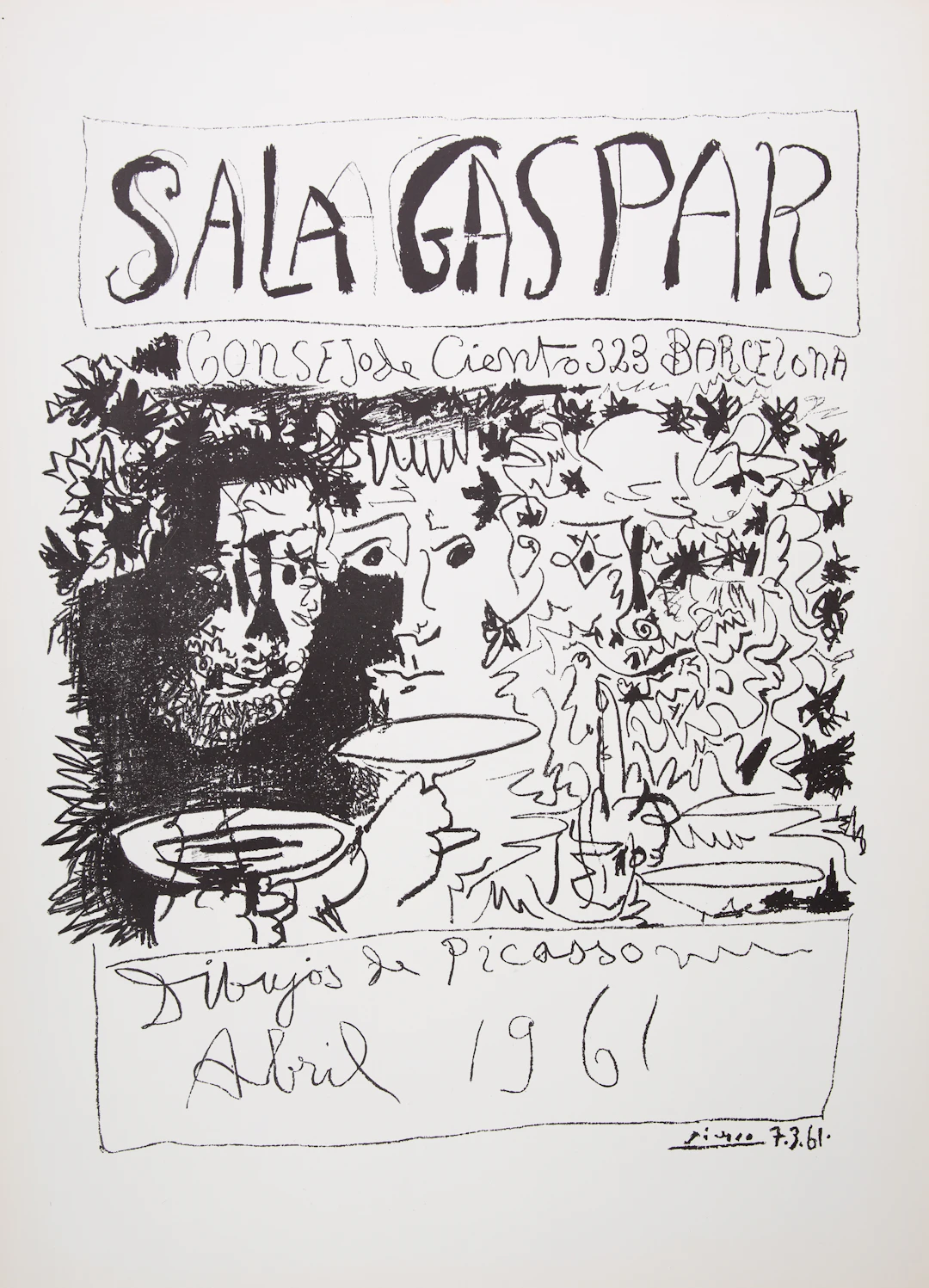 Pablo PICASSO : Exposition de dessins - Lithographie originale signée