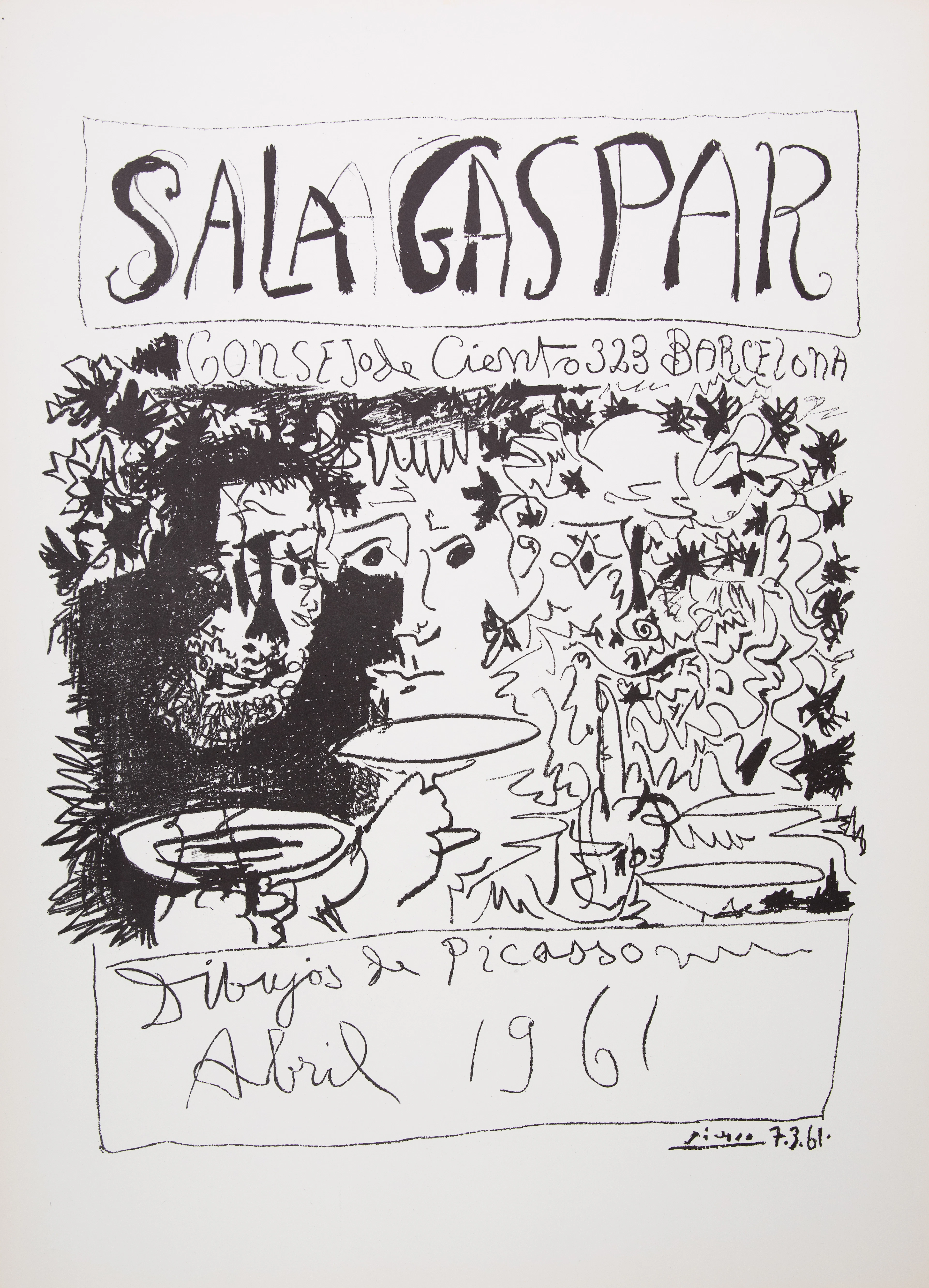 Pablo PICASSO : Exposition de dessins - Lithographie originale signée