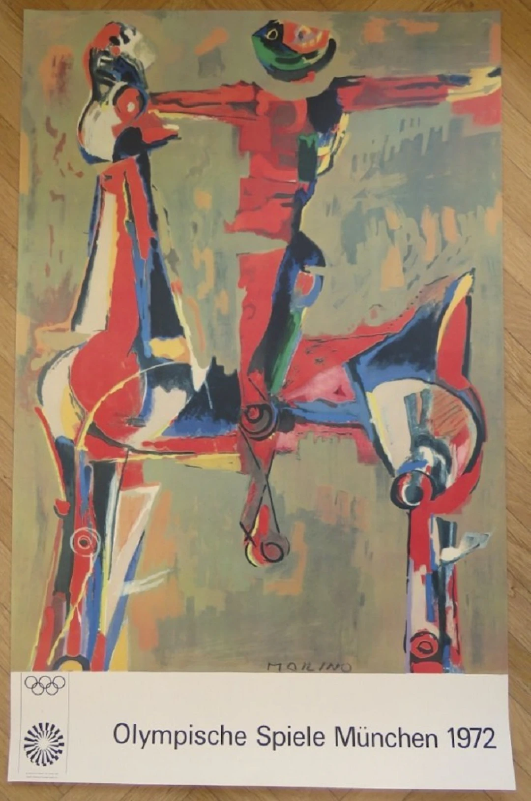 Marino MARINI - Affiche originale Jeux Olympiques - Munich - 1972
