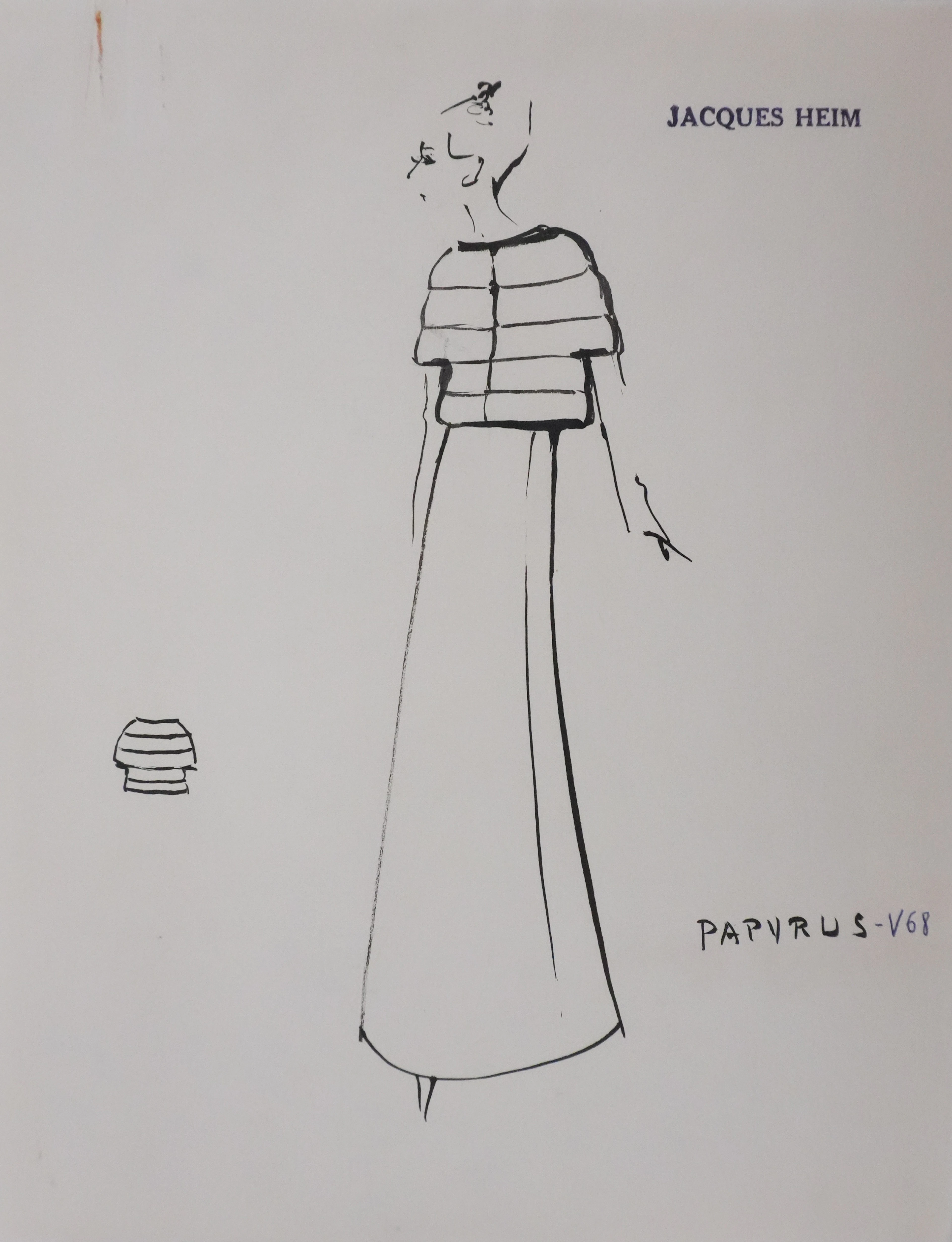 Jacques HEIM : Manteau Papyrus, Dessin original signé