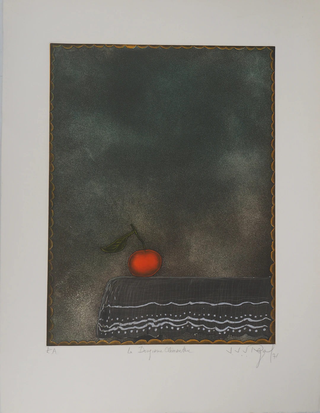 Jacques Joachim Jean RIGAL: La douzième clémentine - Gravure originale signée