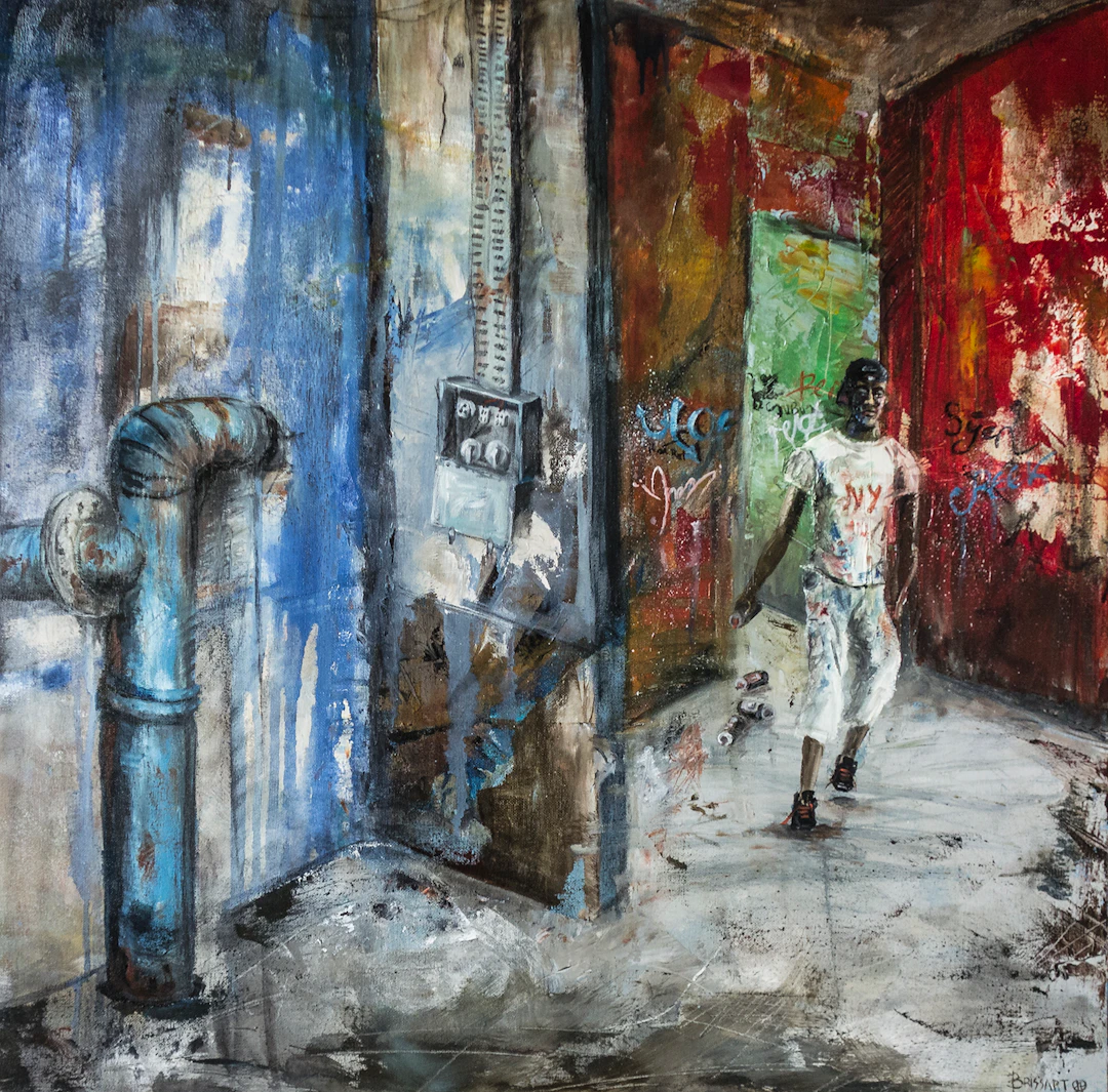 Jean-Pierre Brissart , Le tagueur, 2015, Technique mixte