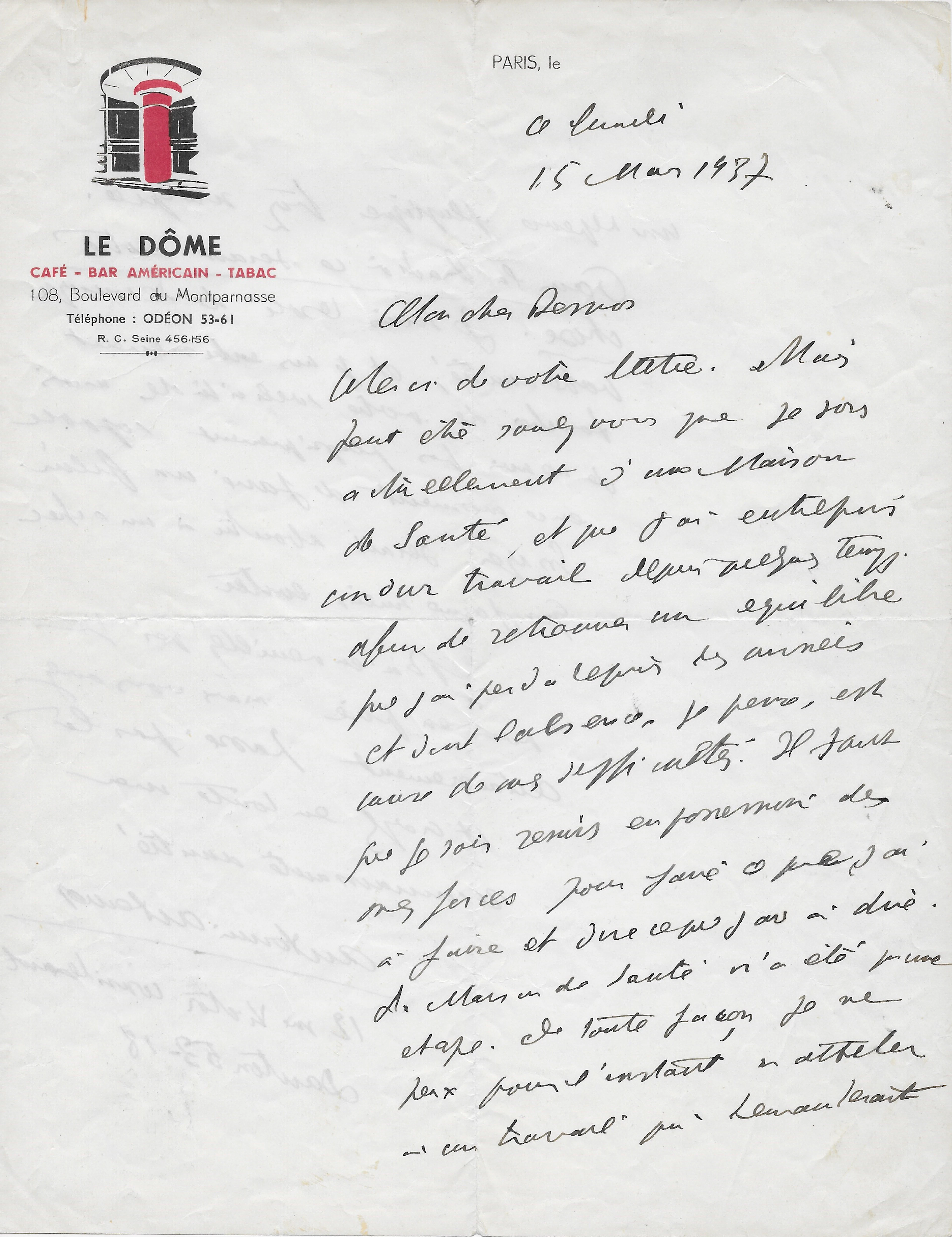 Antonin ARTAUD - Lettre autographe signée