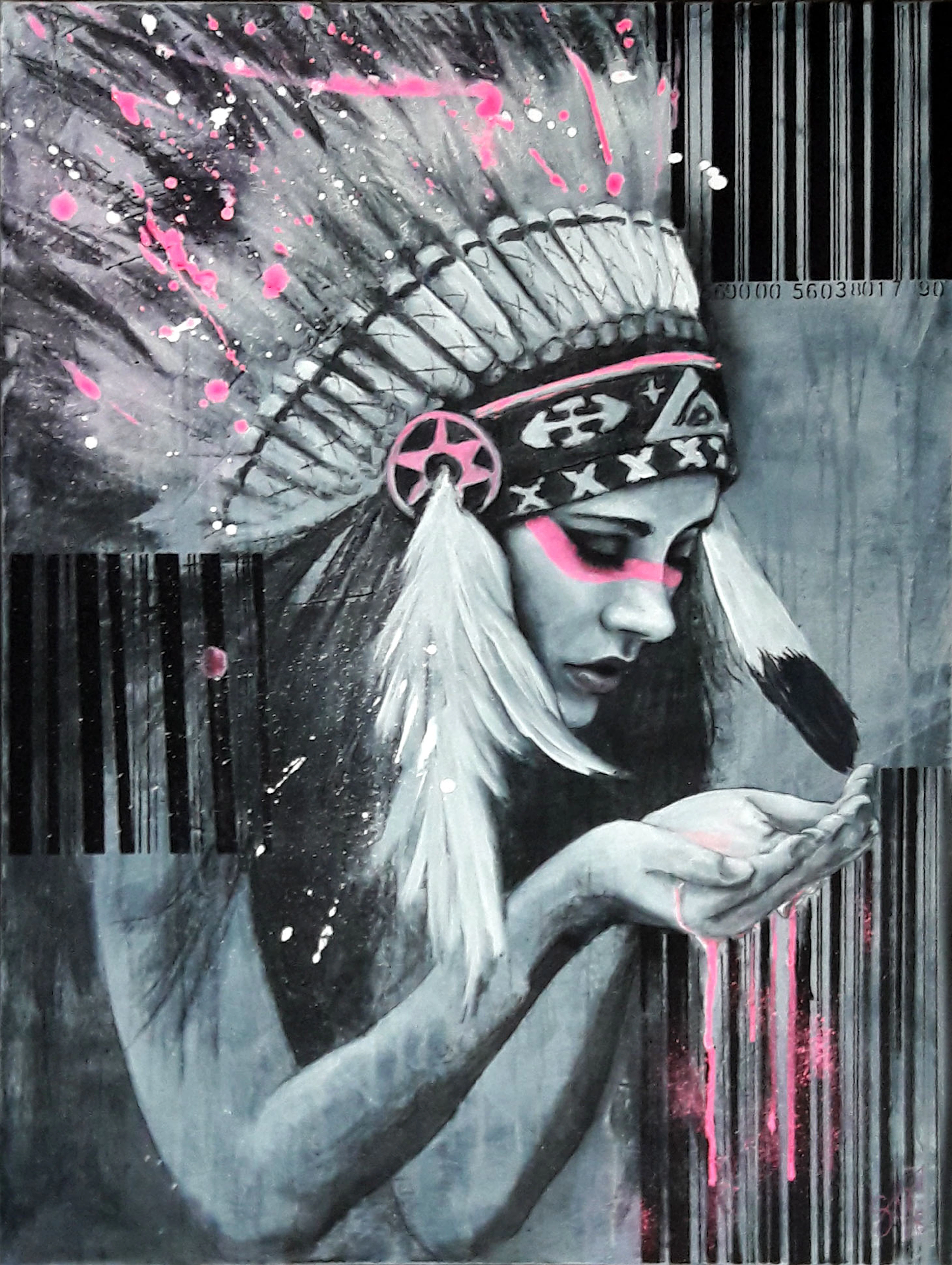 Sylvie MAGNIN - Slipping through my finger, 2018, Peinture signée