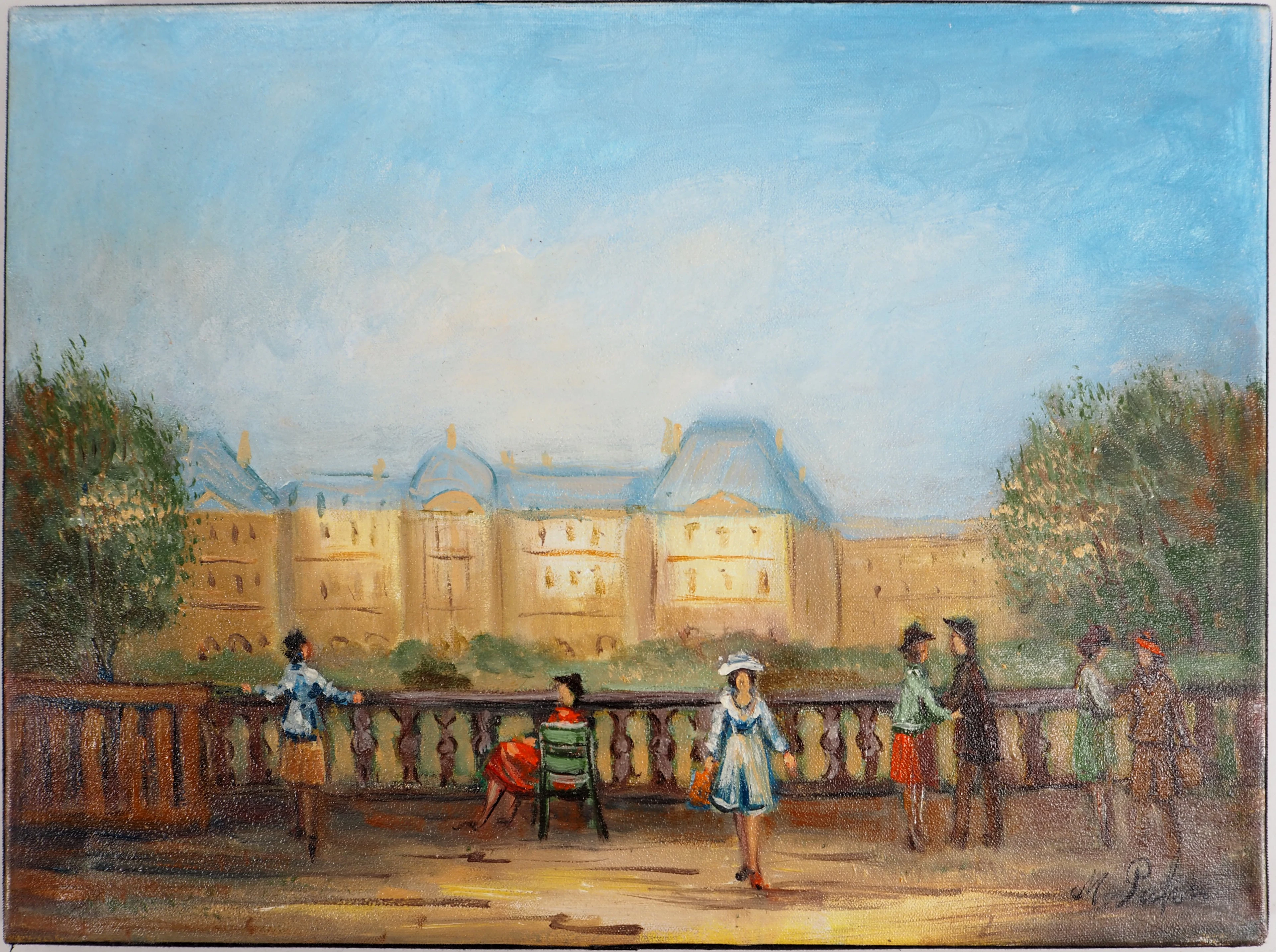 Michel PABOIS - Paris : journée au jardin du Luxembourg - Huile sur