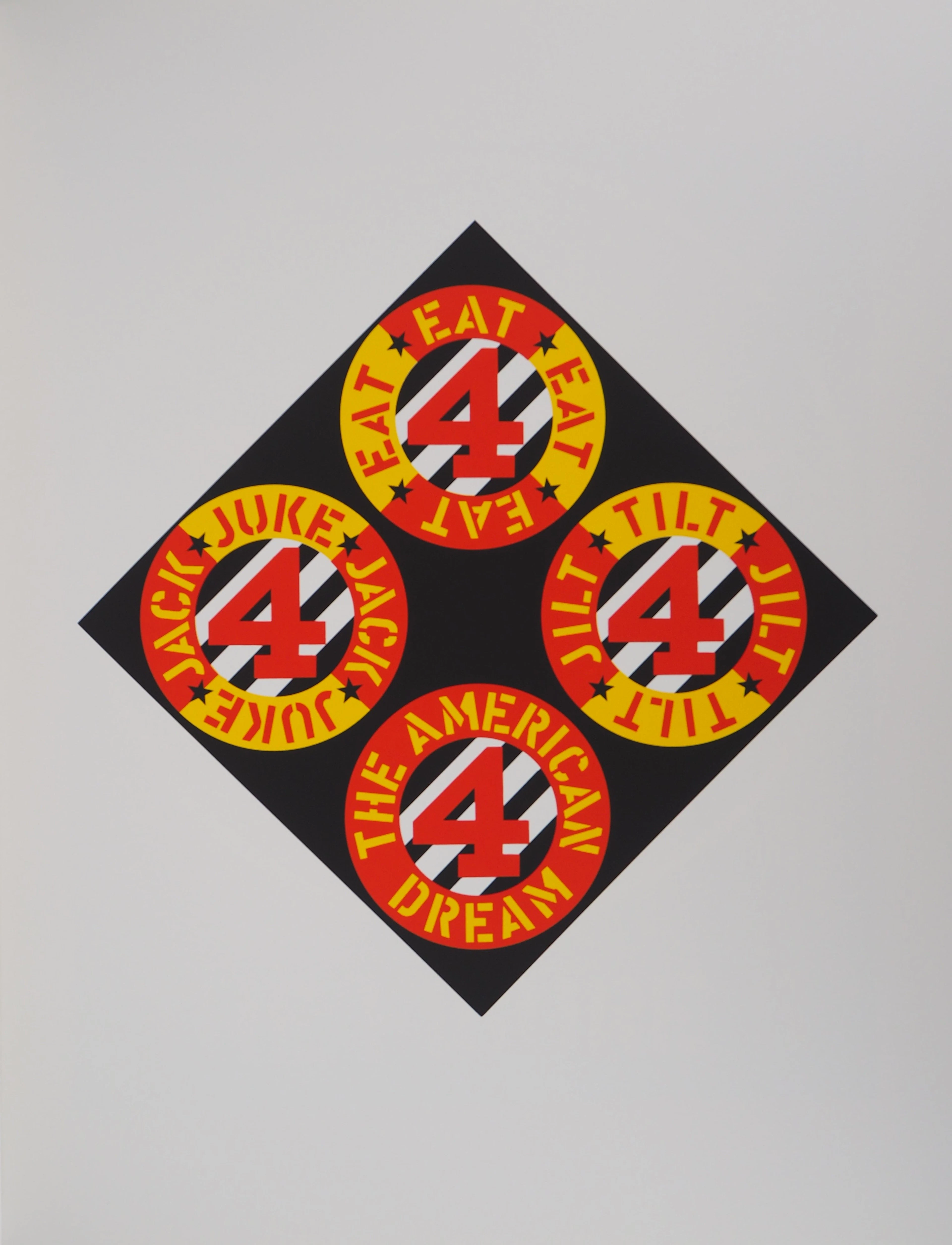 Robert INDIANA : The Beware-Danger American Dream, Sérigraphie originale
