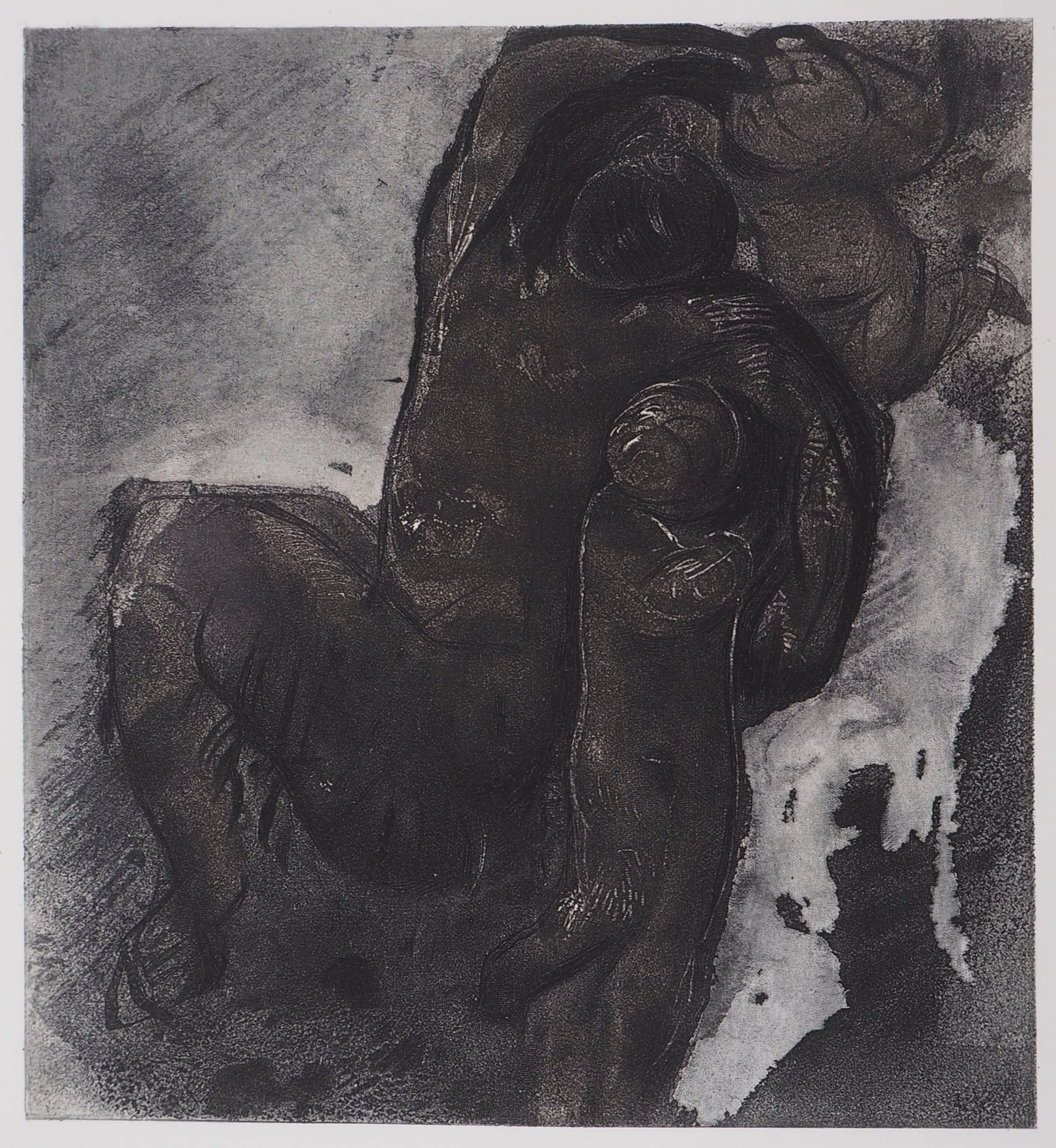 Auguste RODIN : Faune et enfants, Gravure