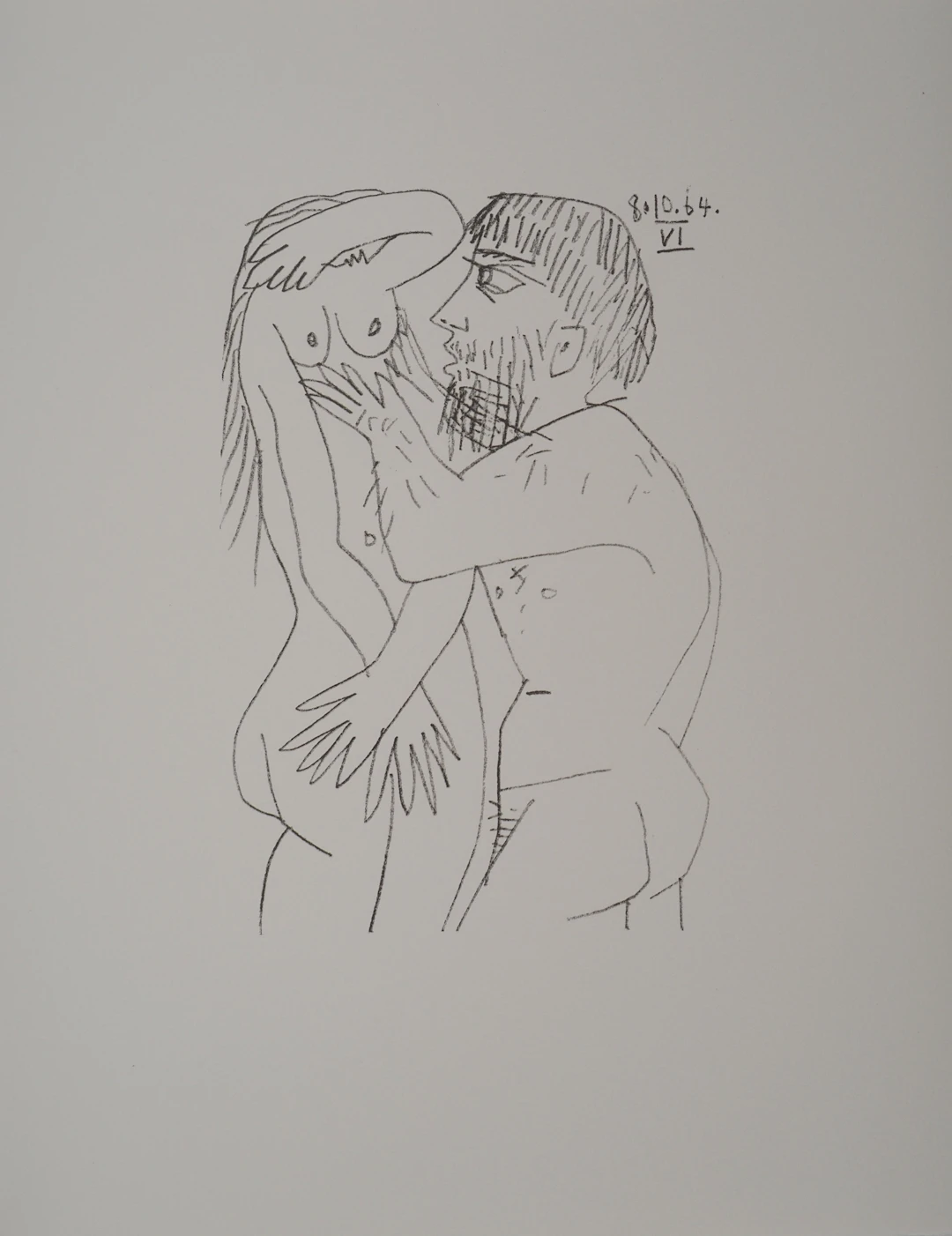 Pablo PICASSO : Le Goût du Bonheur, Les chéris, Lithographie