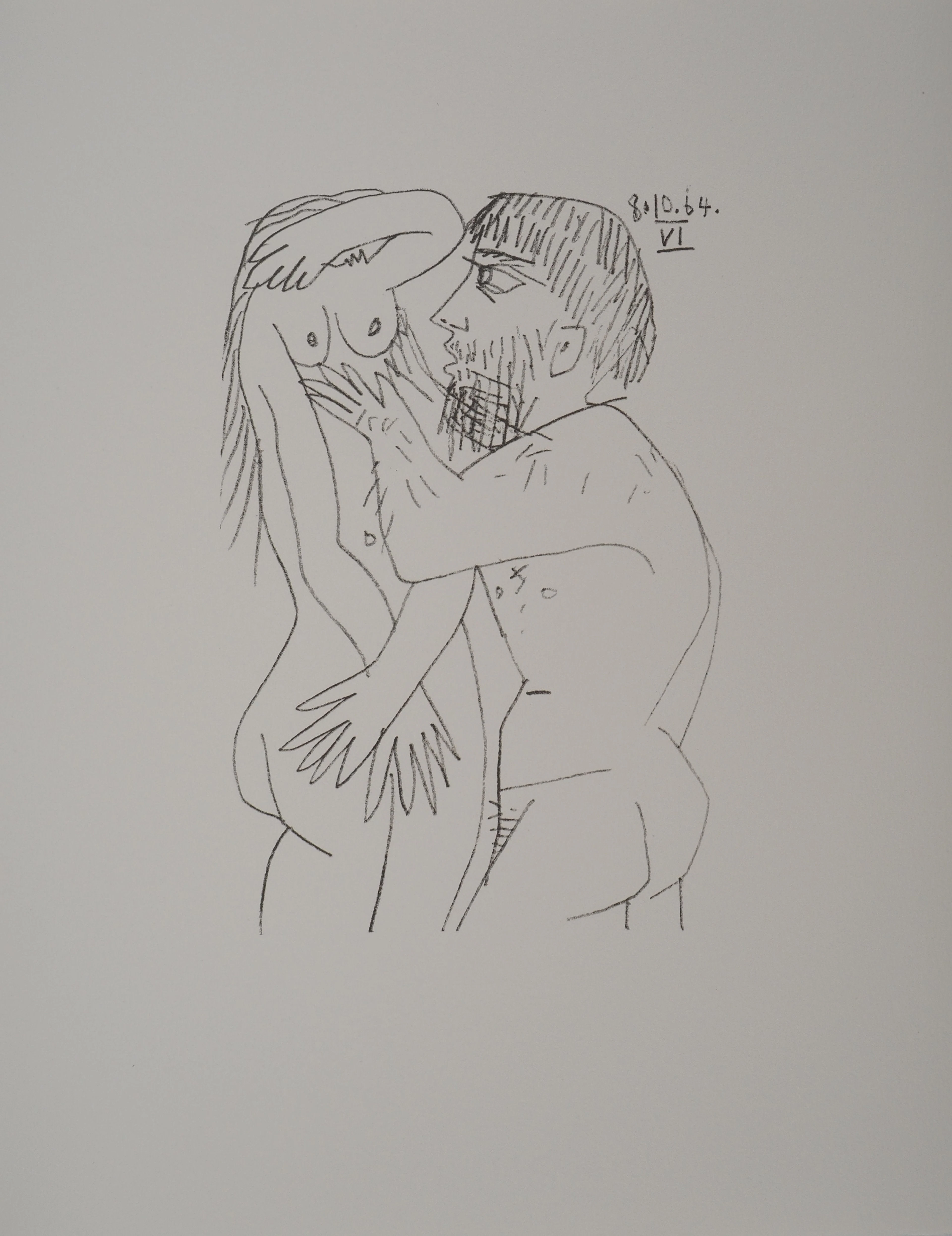 Pablo PICASSO : Le Goût du Bonheur, Les chéris, Lithographie
