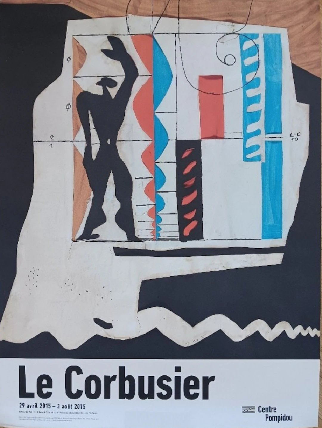 Le Corbusier - Affiche originale d’exposition - Le Modulor - Centre