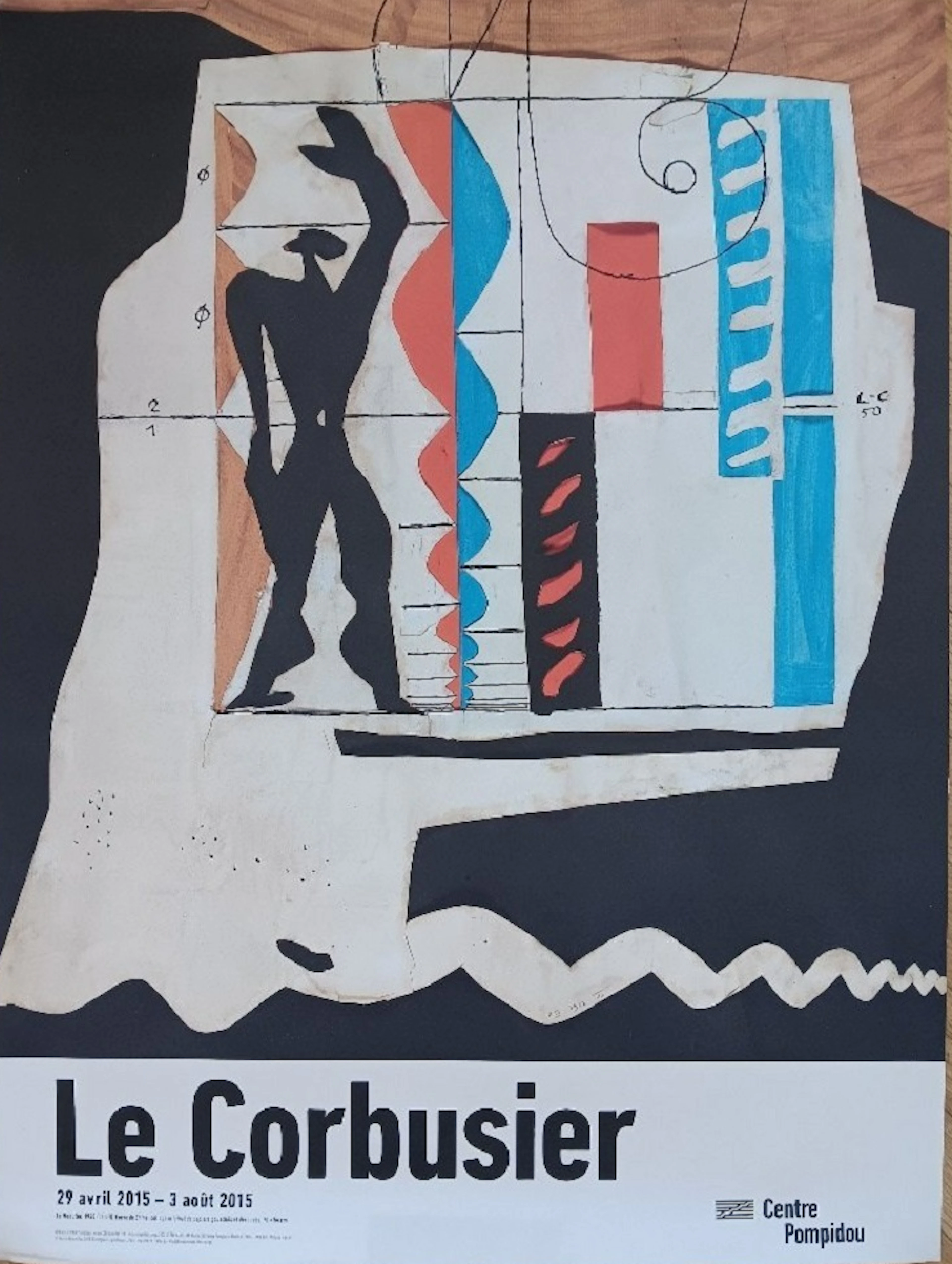 Le Corbusier - Affiche originale d’exposition - Le Modulor - Centre