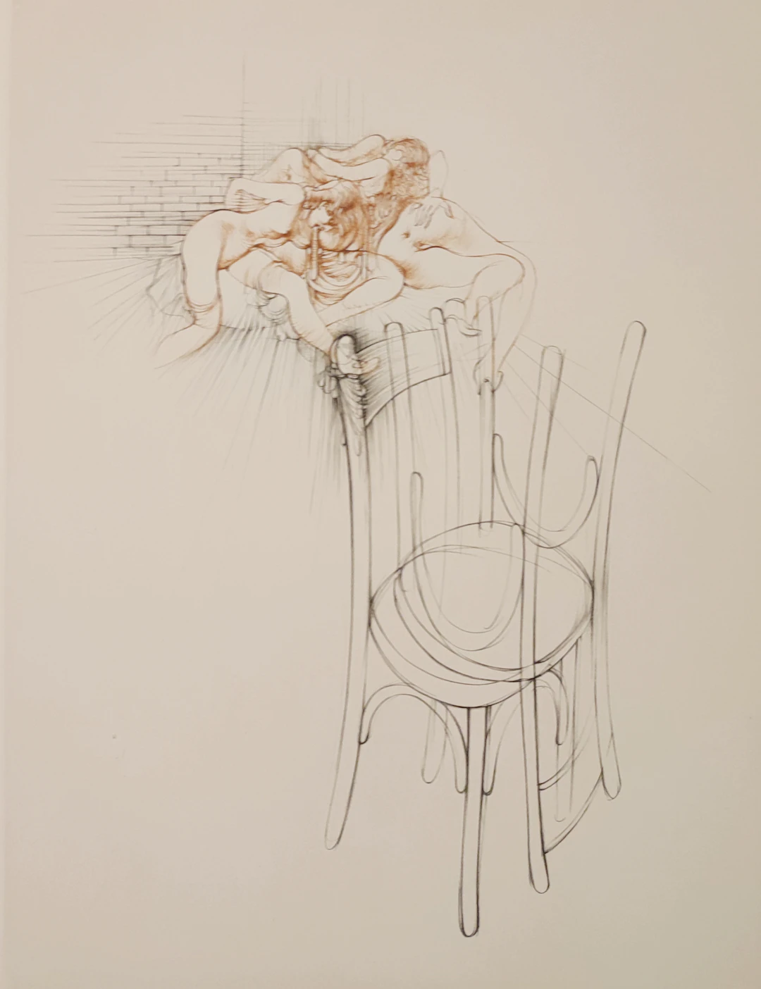 Hans BELLMER - Scène érotique II - 1972 - gravure