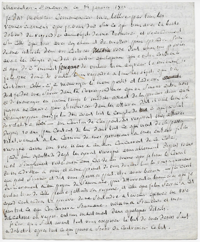 Le marquis de SADE – Lettre autographe signée