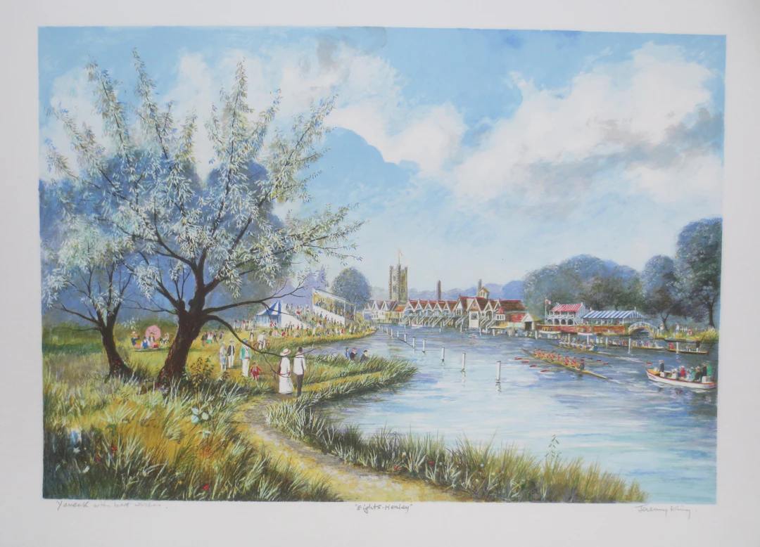 Jeremy KING - Eights Henley - Lithographie signée et dédicacée
