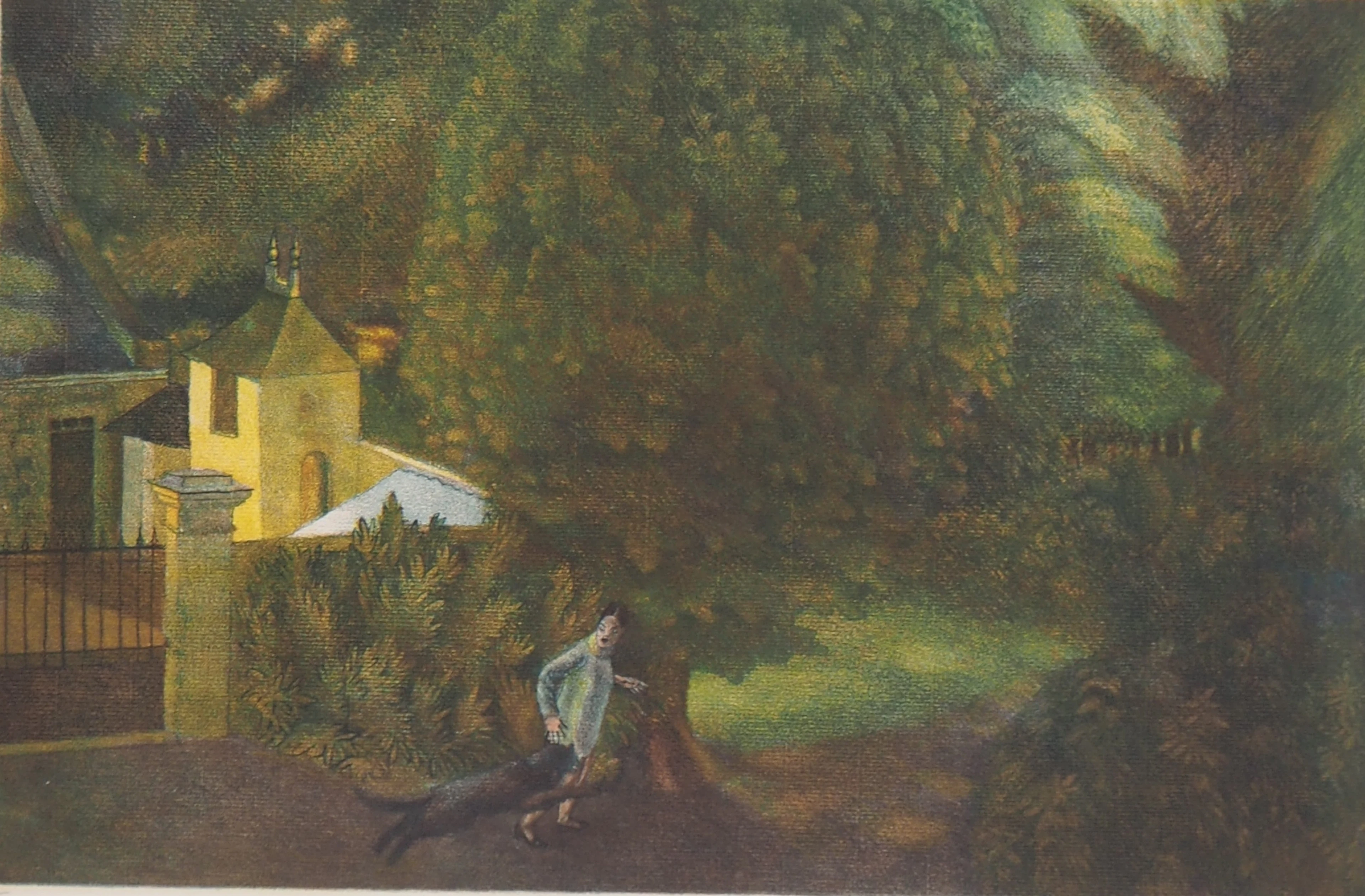 Philippe Lelièvre - Femme au chien - Lithographie originale signée