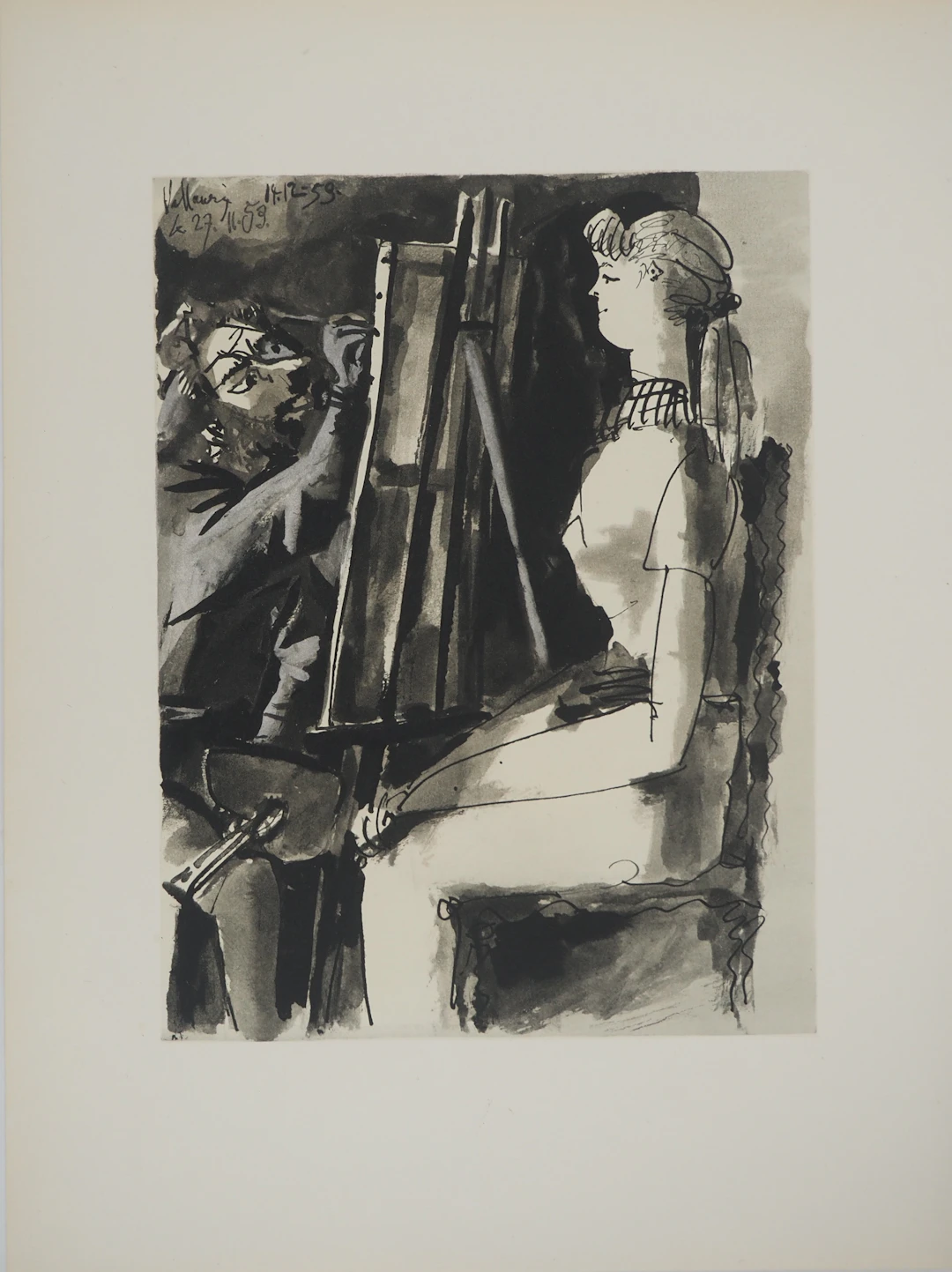 Pablo PICASSO : La muse de l'artiste, Lithographie