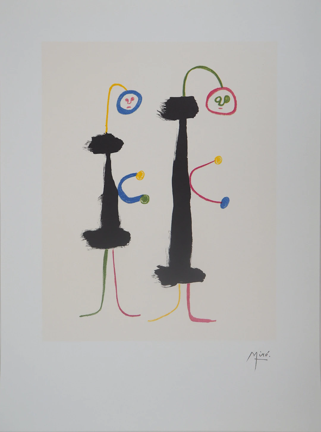 Joan MIRO : Amoureux surréalistes - Lithographie signée