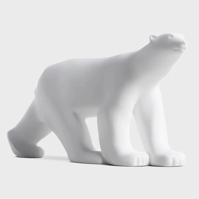 Francois Pompon - Ours Pompon 22cm - Sculpture en pierre reconstituée, 2024
