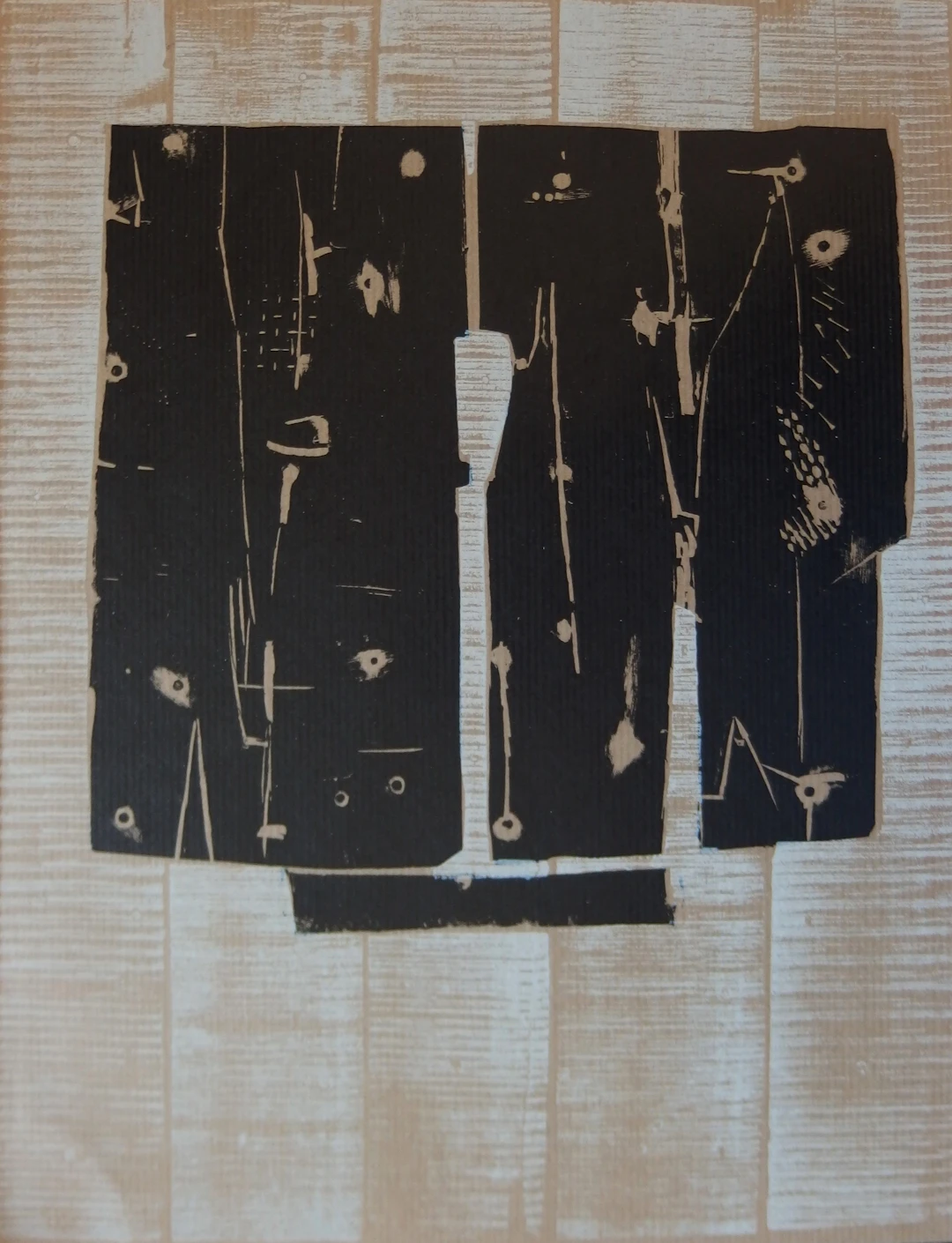 Pietro CONSAGRA : Composition abstraite, 1959 - Bois gravé