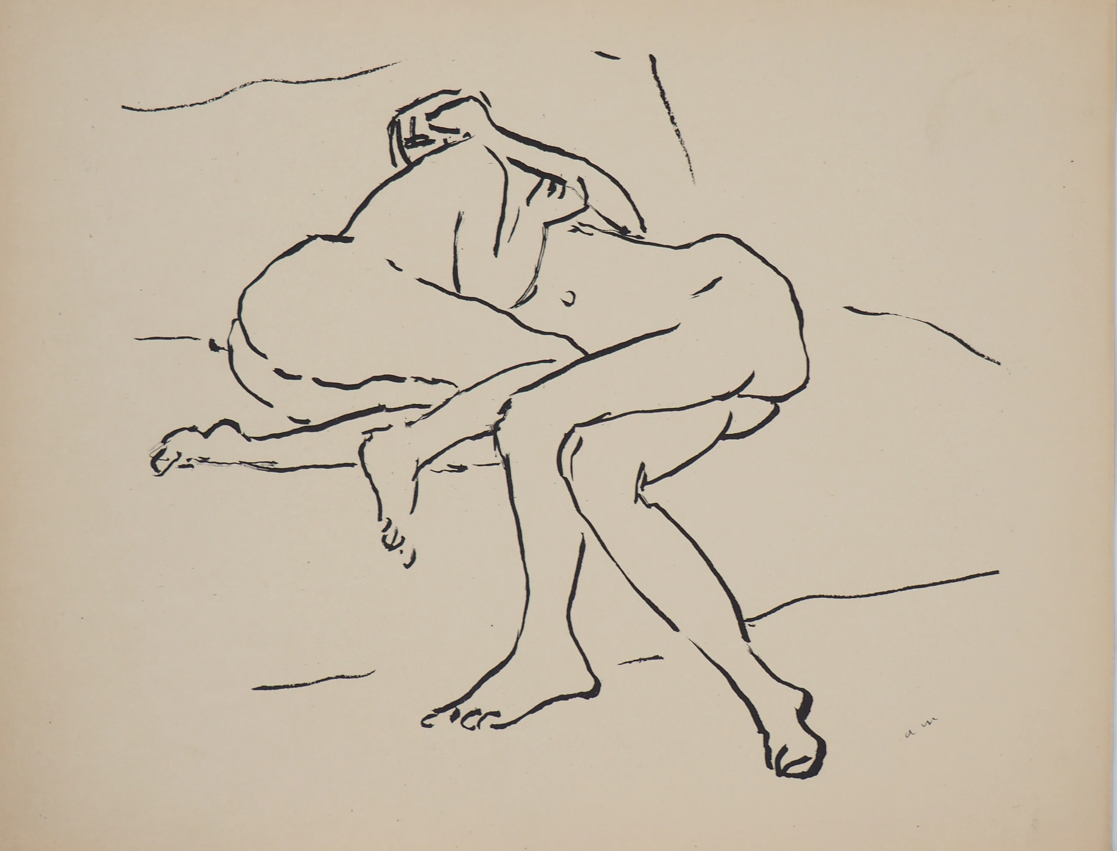 Albert MARQUET - Les amantes enlacées, 1925 - Lithographie originale signée